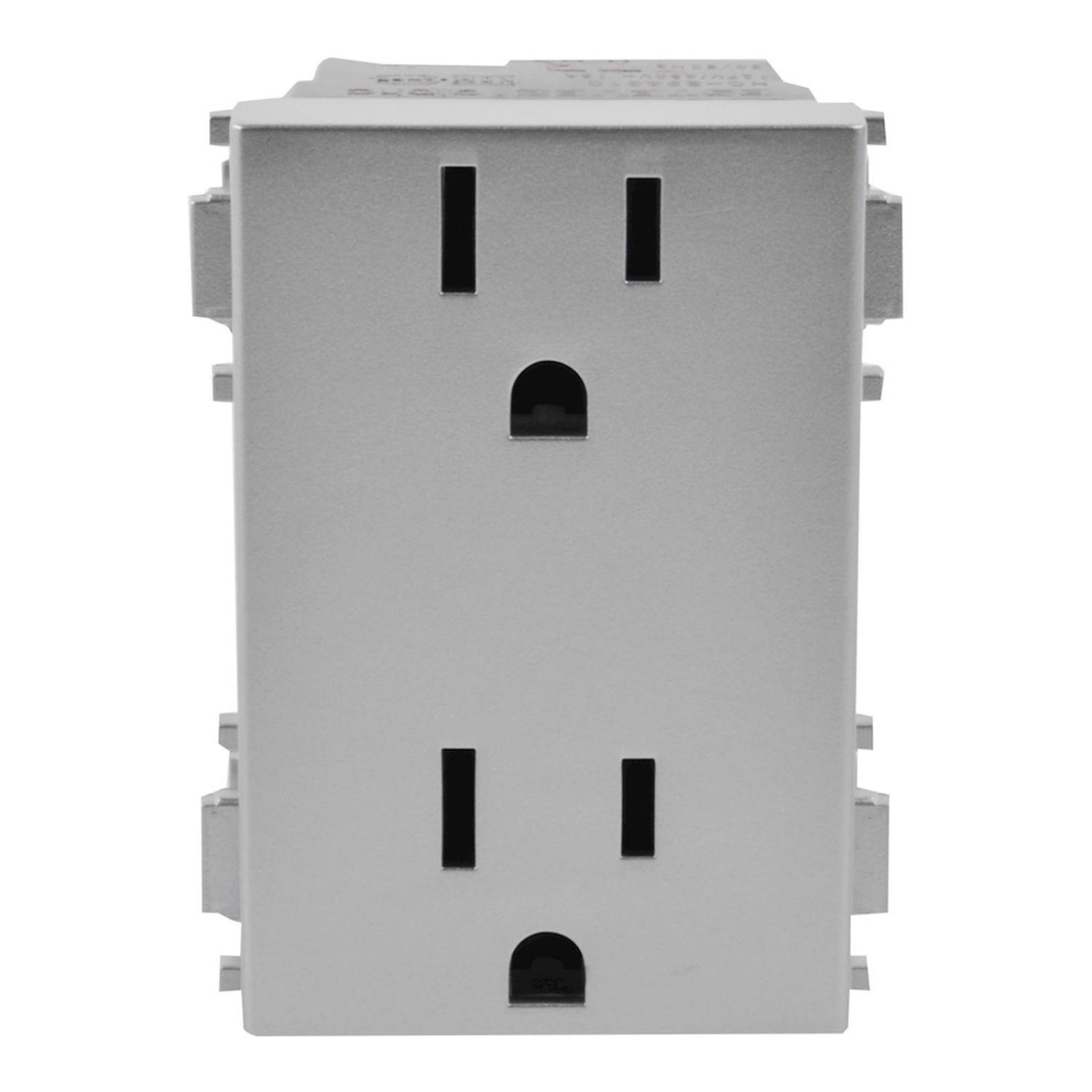 Contacto dúplex 2p+t alpha plata estévez 