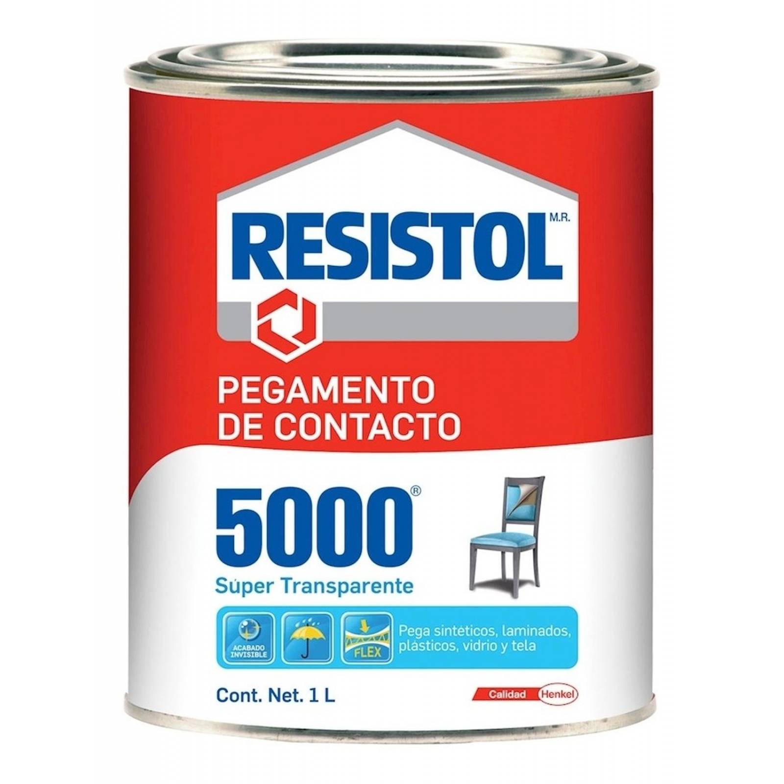 Resistol 5000 Pegamento De Contacto Super Transparente De 1l 