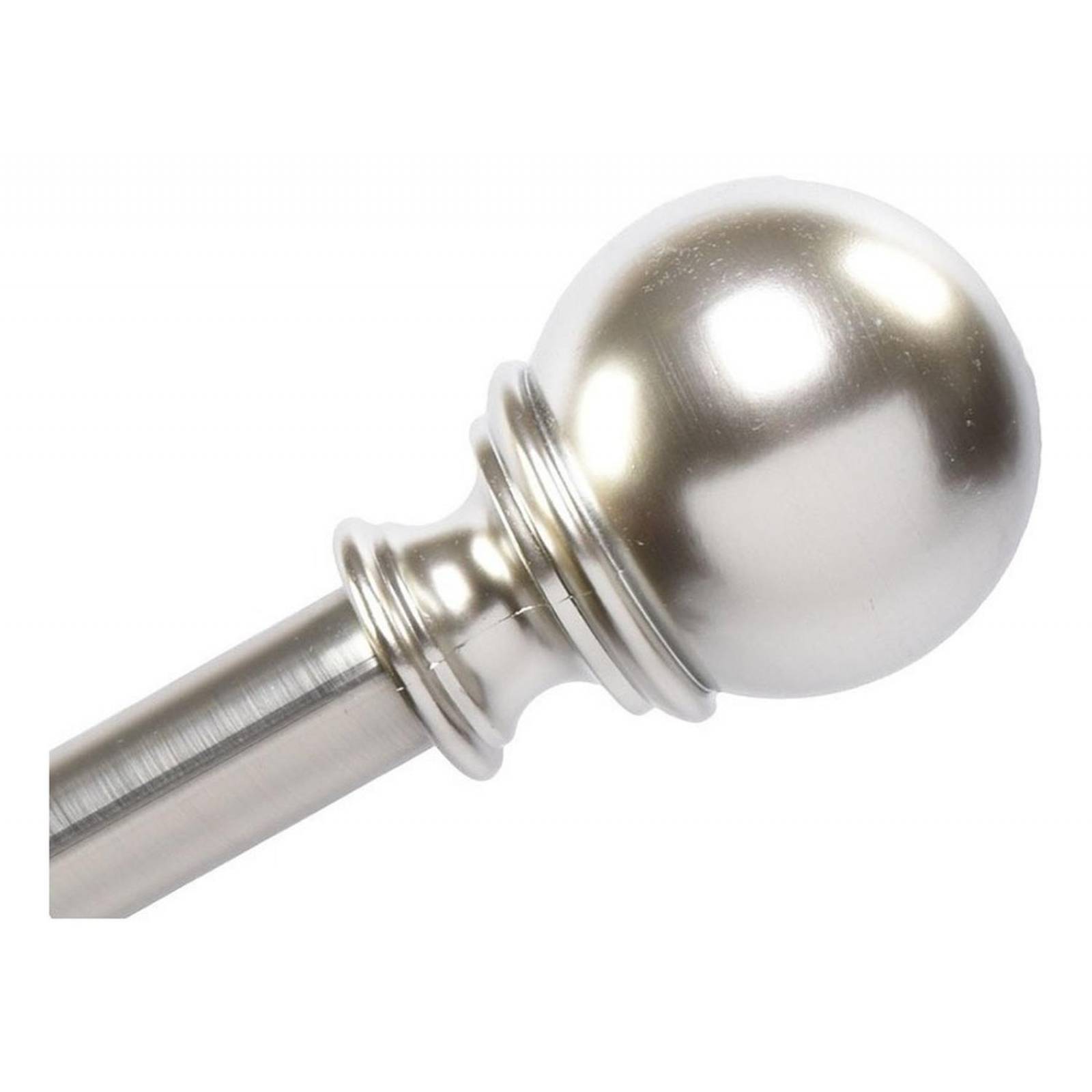 Cortinero Doble Esfera Ajustable Acero Inoxidable 91-168cm 