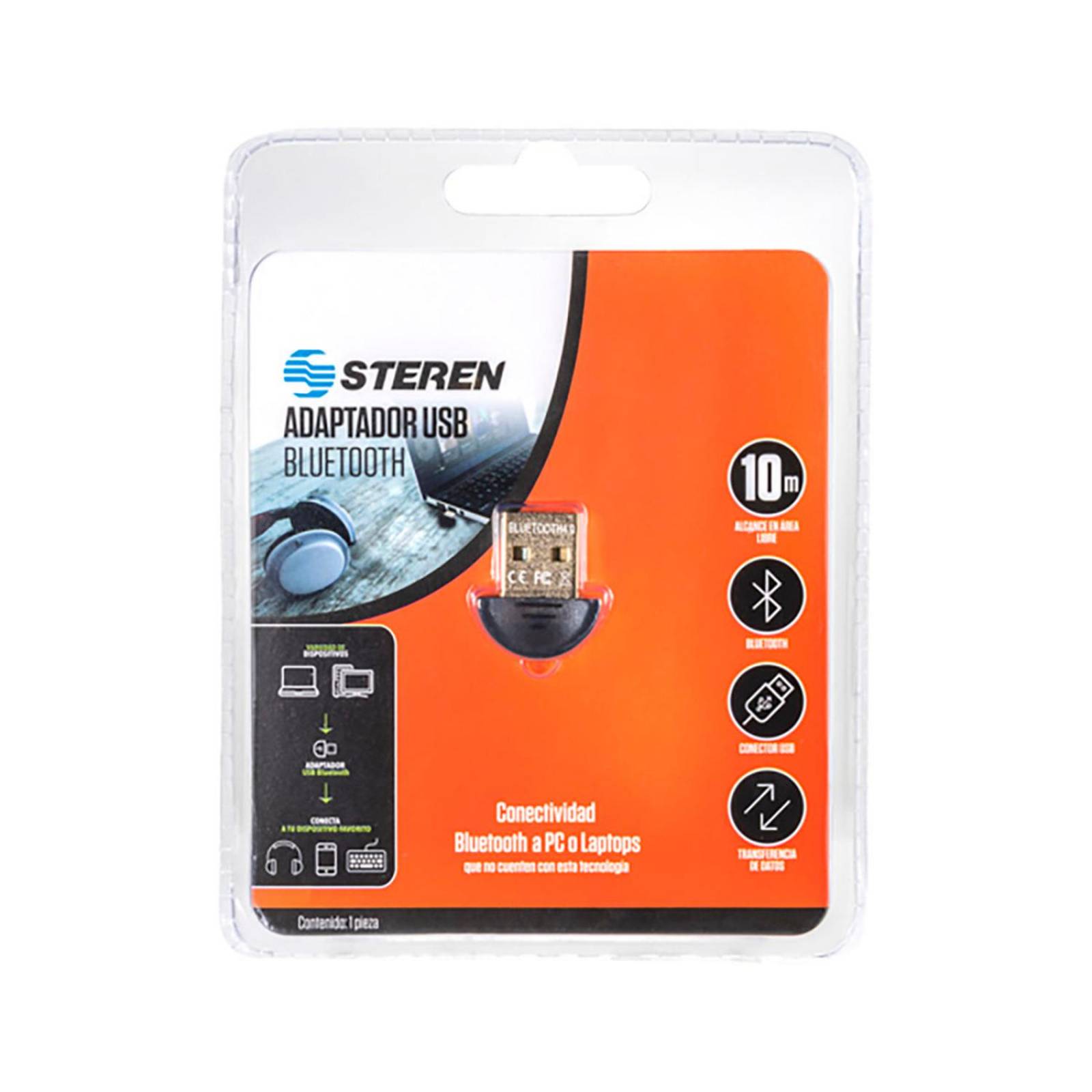 Adaptador usb a bluetooth 10m 