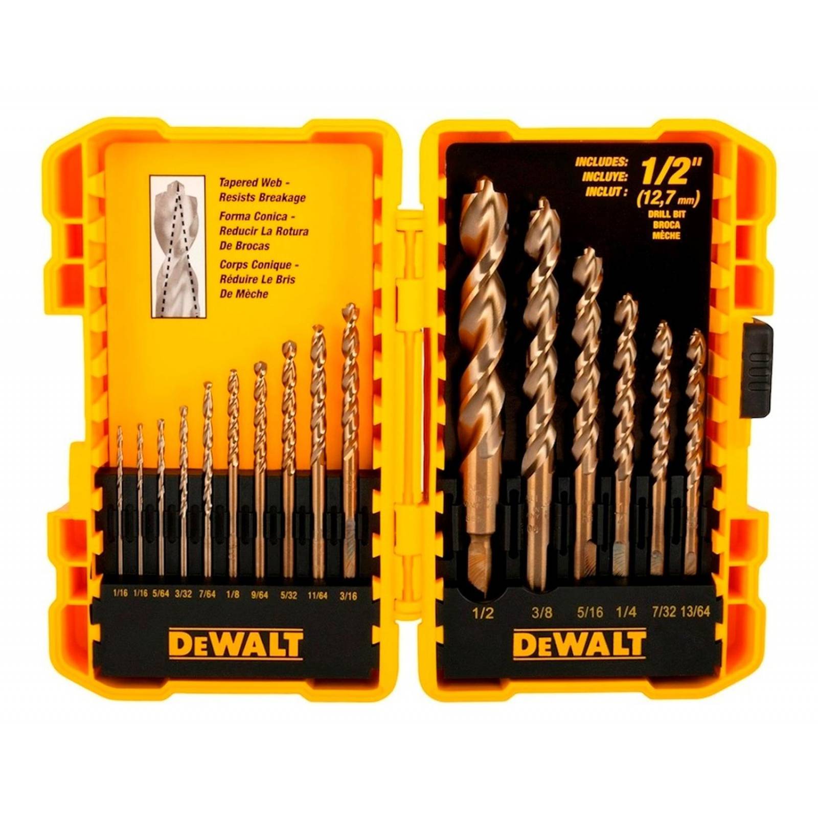 Juego De Brocas De 1/16 A 1/2 Pulgada