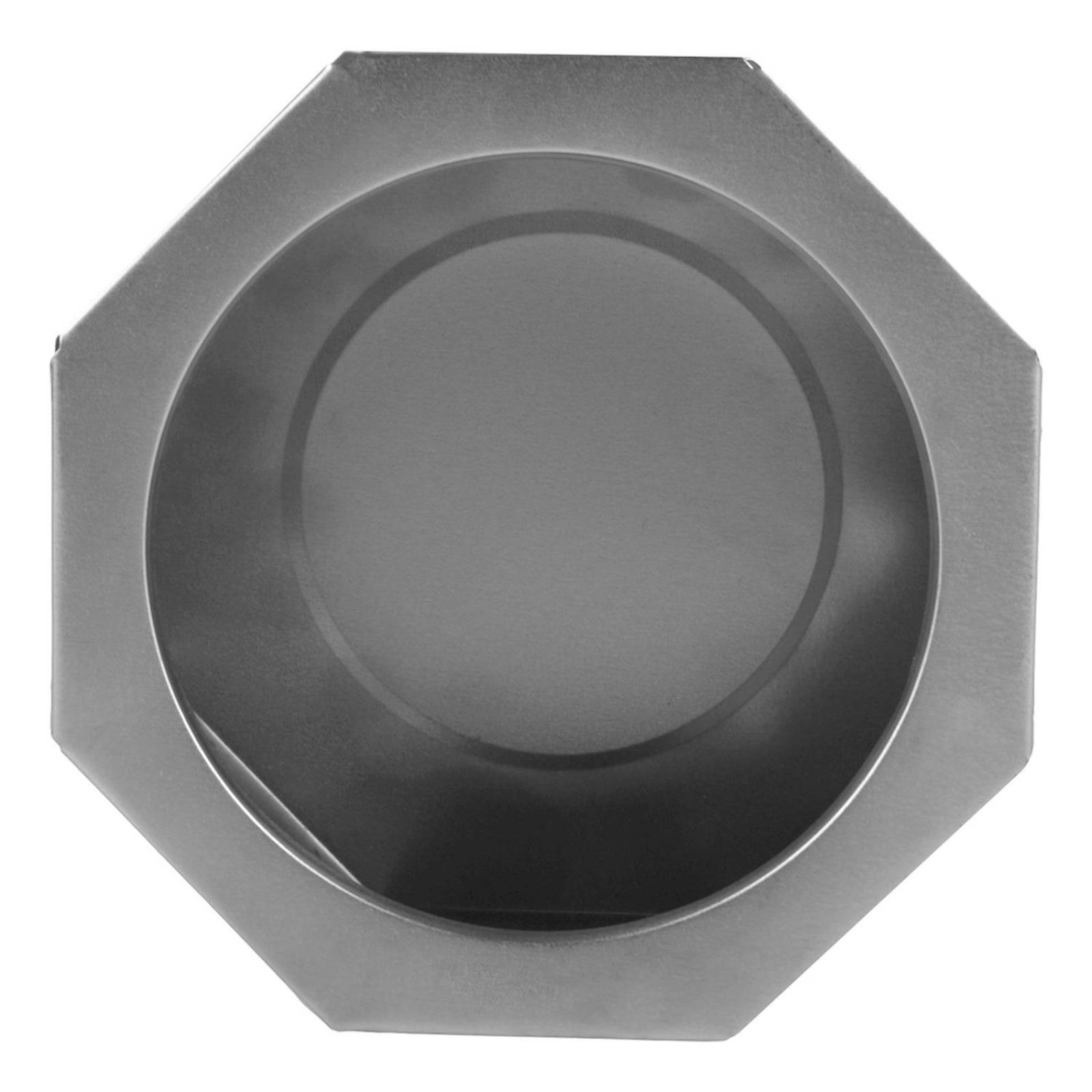 Bote integral ligero octagonal 12 x 10 cm plata 