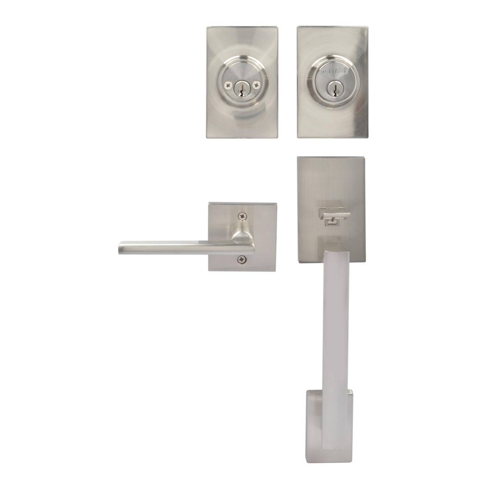 Gatillo entrada principal bristol 30 x 12.5 x 6.5 cm metal níquel satinado 