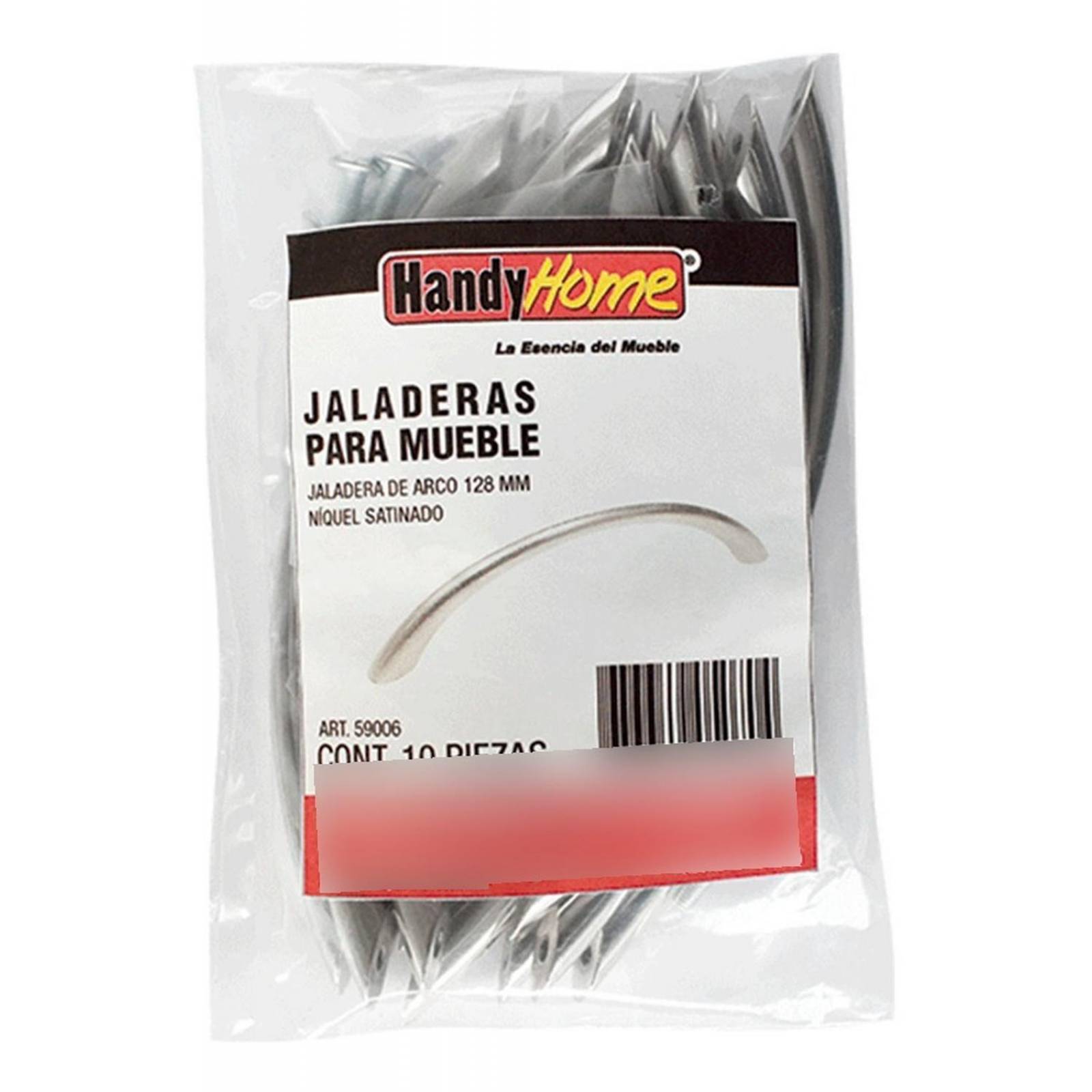 Jaladera De Arco En Zamac Niq Sat. C.c. 128mm (bolsa 10 Pz) 