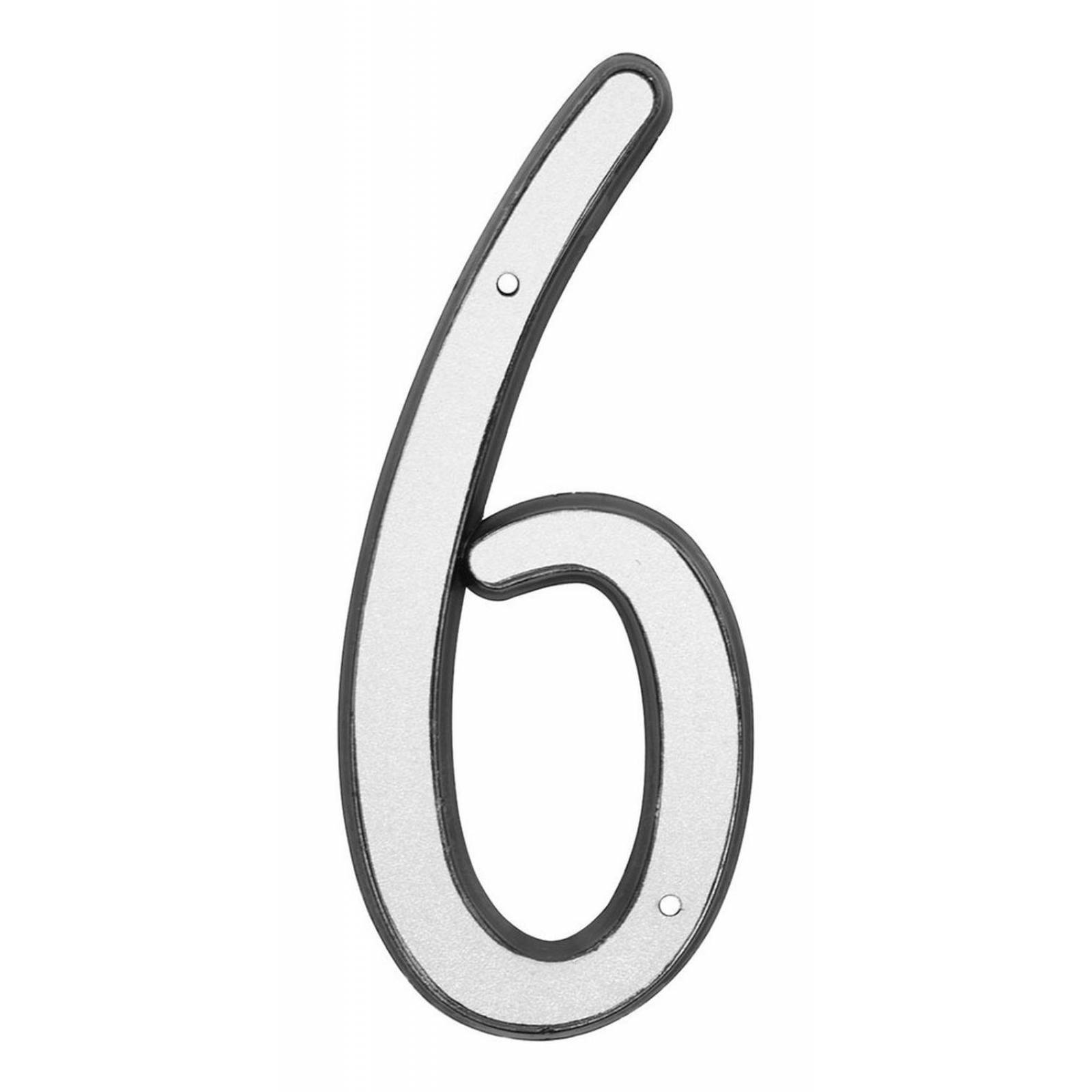 Número 6 De Plástico 10.1 X 4.5 Cm 