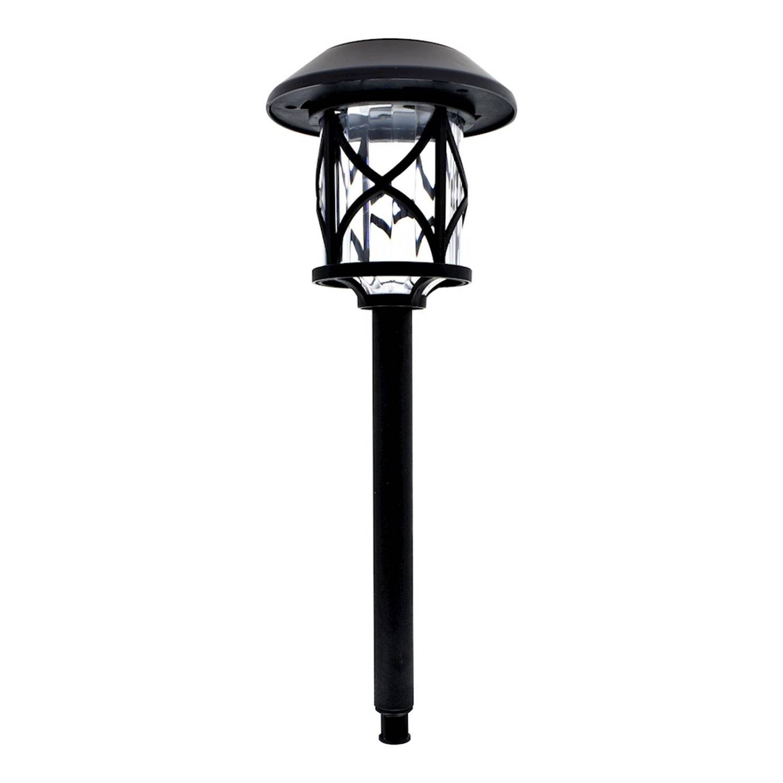 Lámpara solar estaca luz amarilla led 0.08 watts 6 piezas 