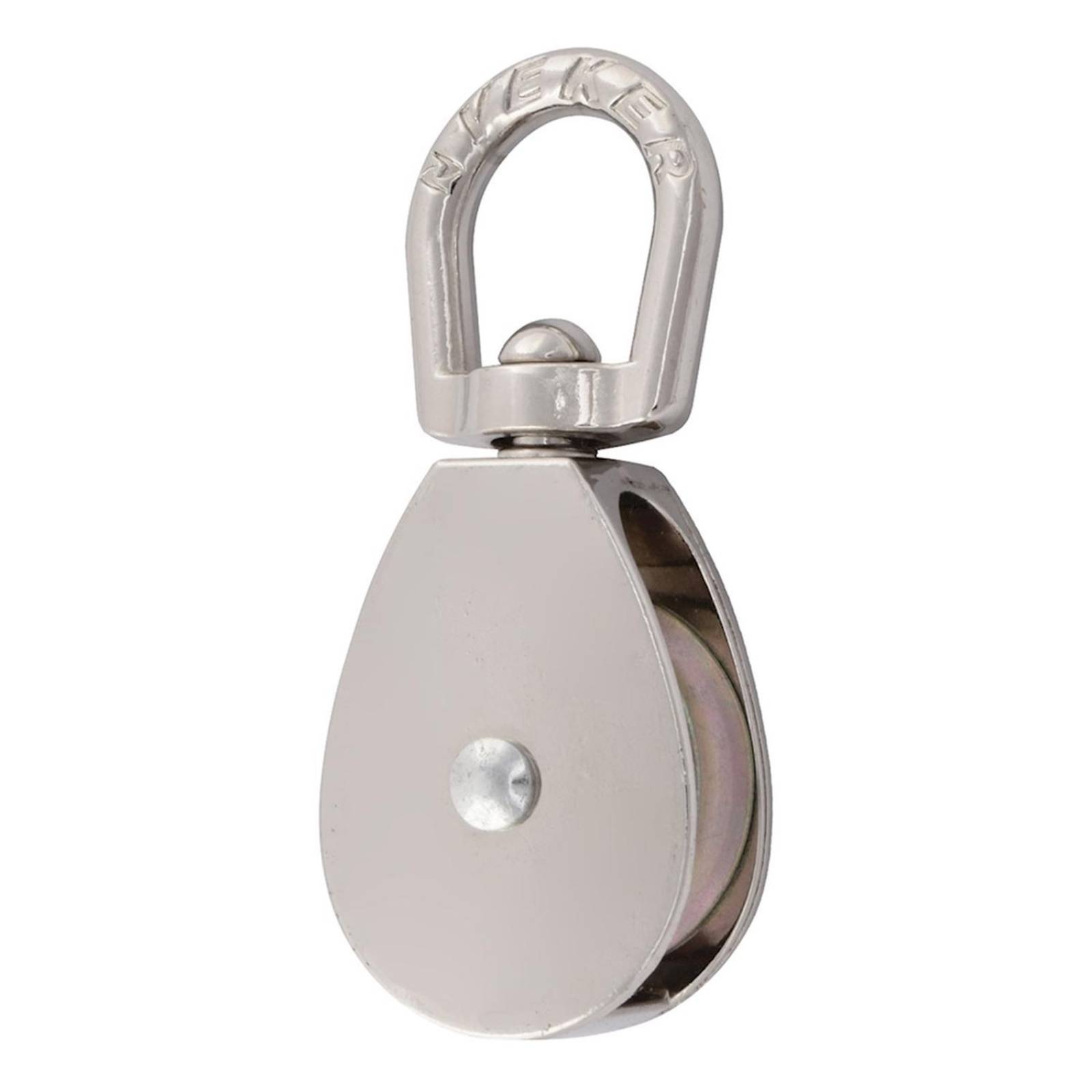 Polea sencilla de metal plata