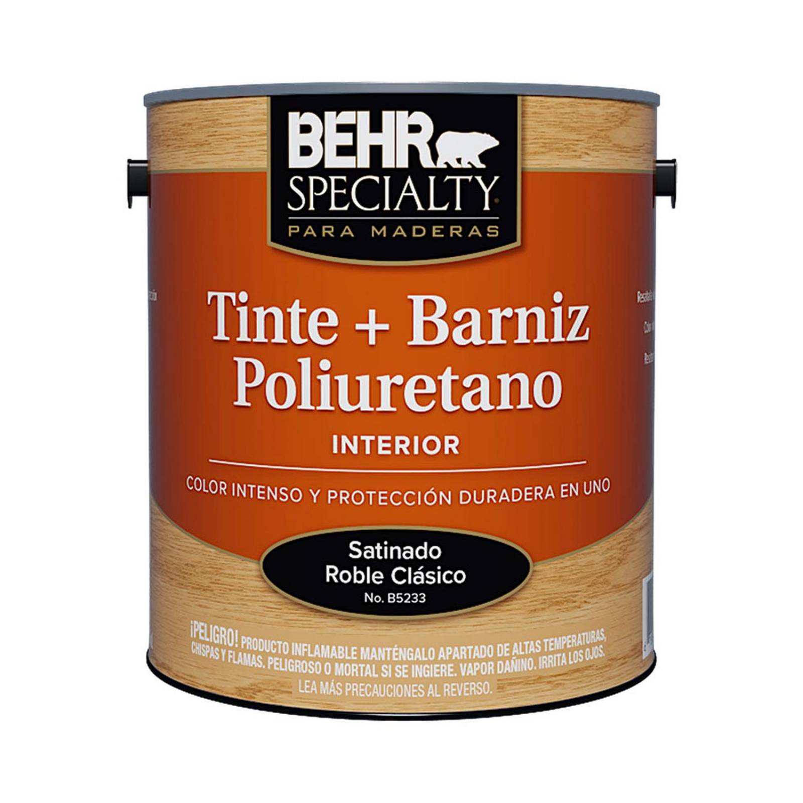 Tinte + barniz poliuretano 946 ml roble clásico br 