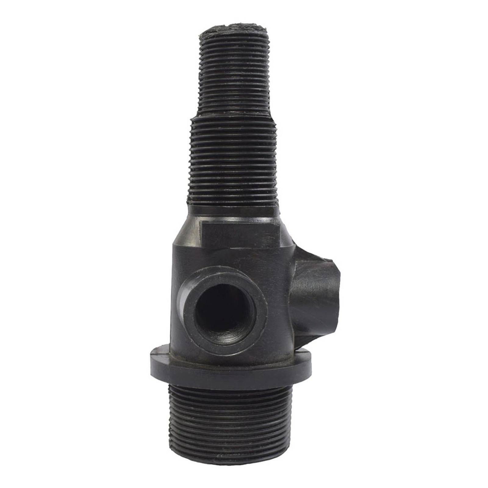 Multiconector con 2 puntas para tinaco 16 cm negro 