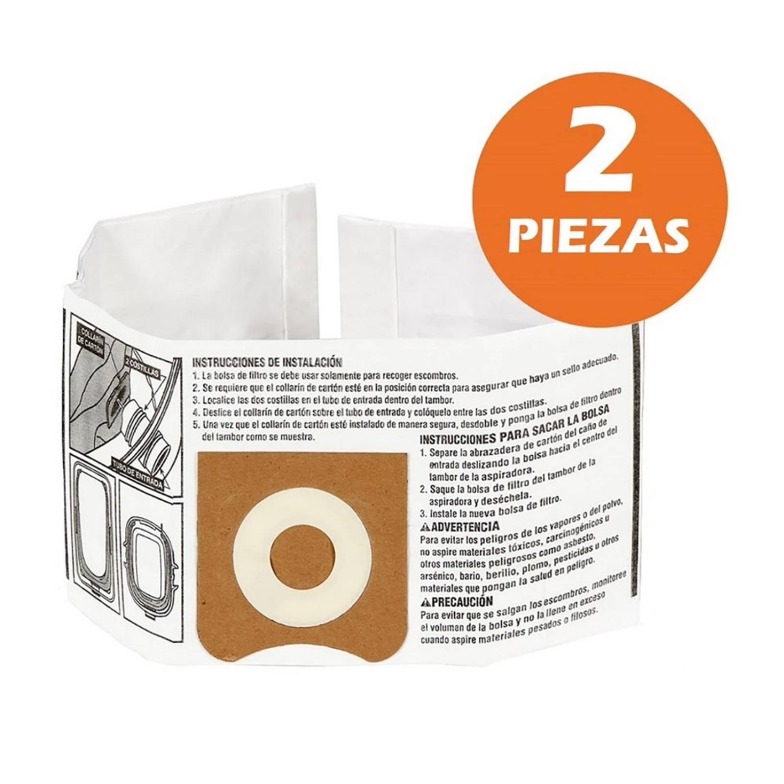 2 bolsas filtro aspiradora 3 y 4 gal 