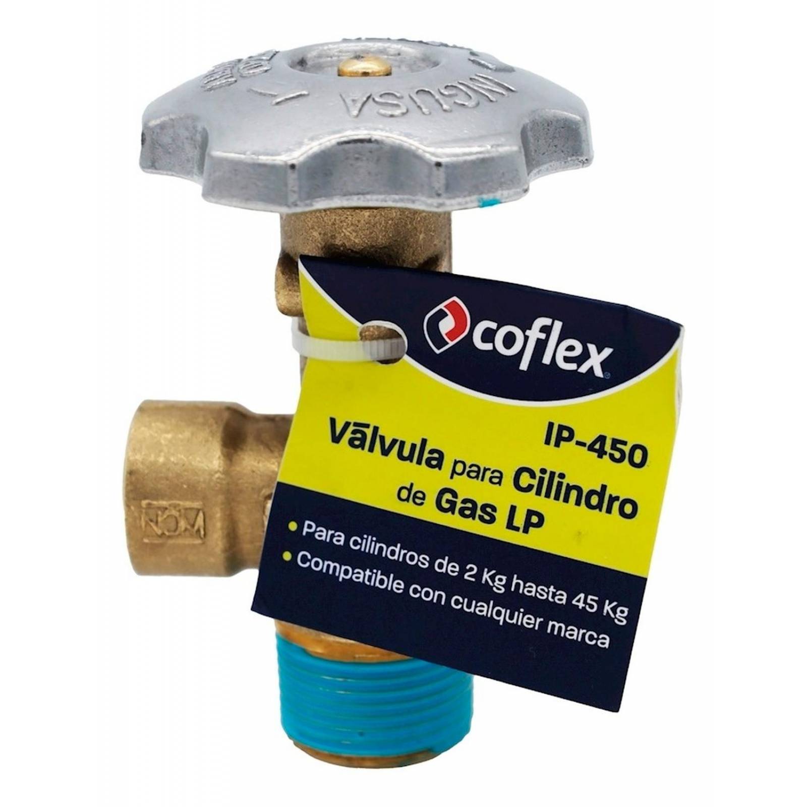 Válvula Par A Cilindro De Gas Lp 9.3x 6x5.8cm Dorado Coflex