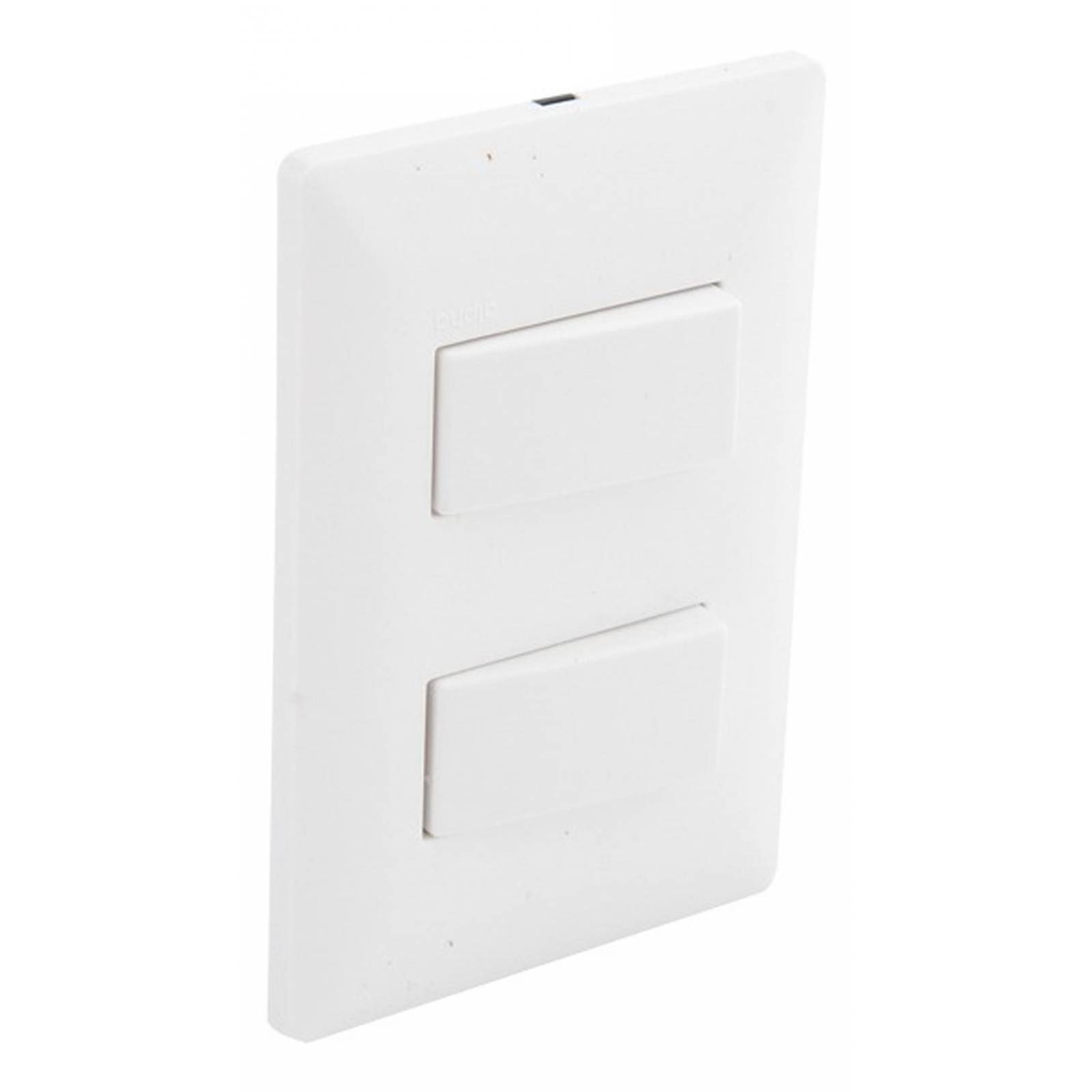 Apagador Sencillo Con Placa Blanco 2 Piezas 