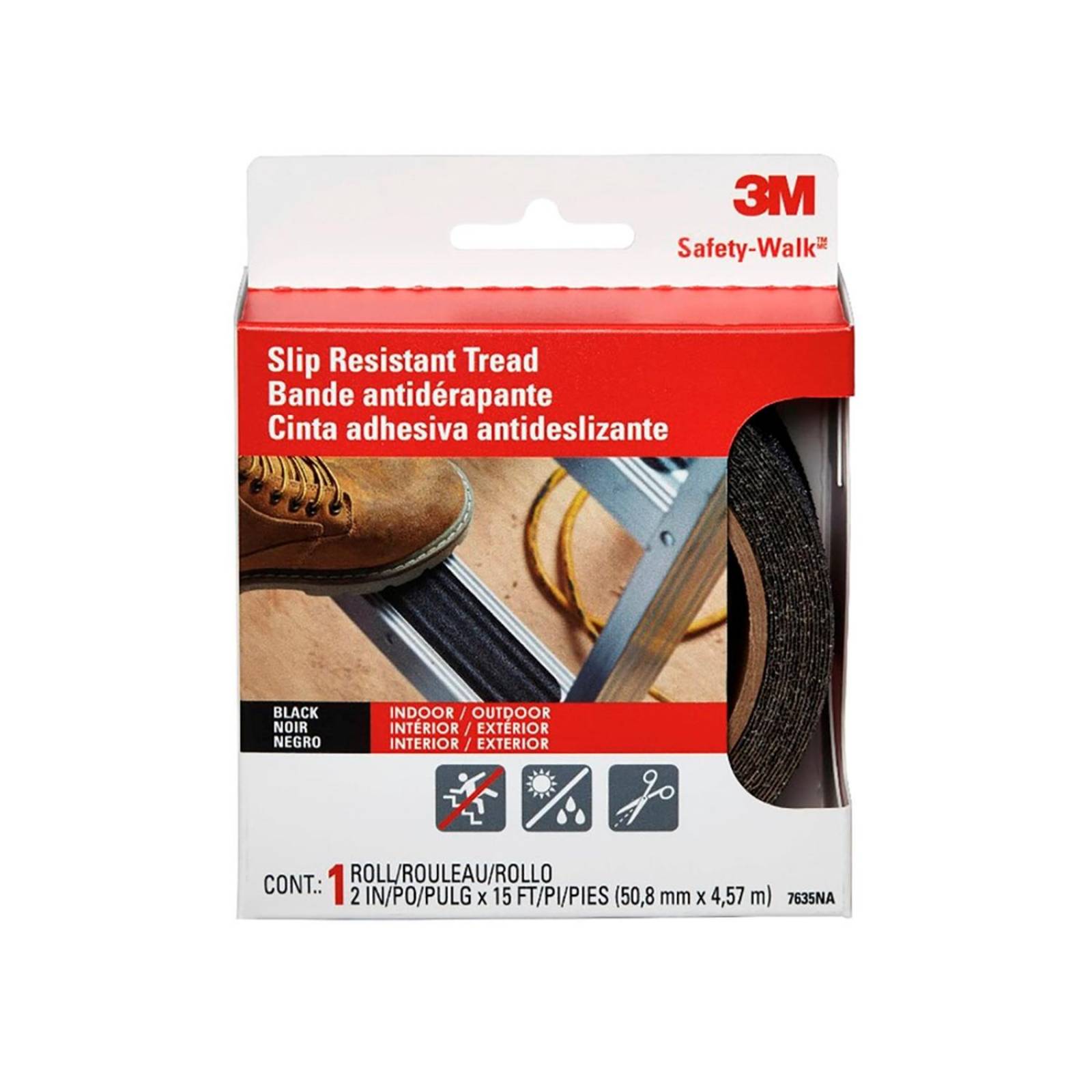 Cinta antiderrapante safety walk exterior 5 cm x 4.57 m