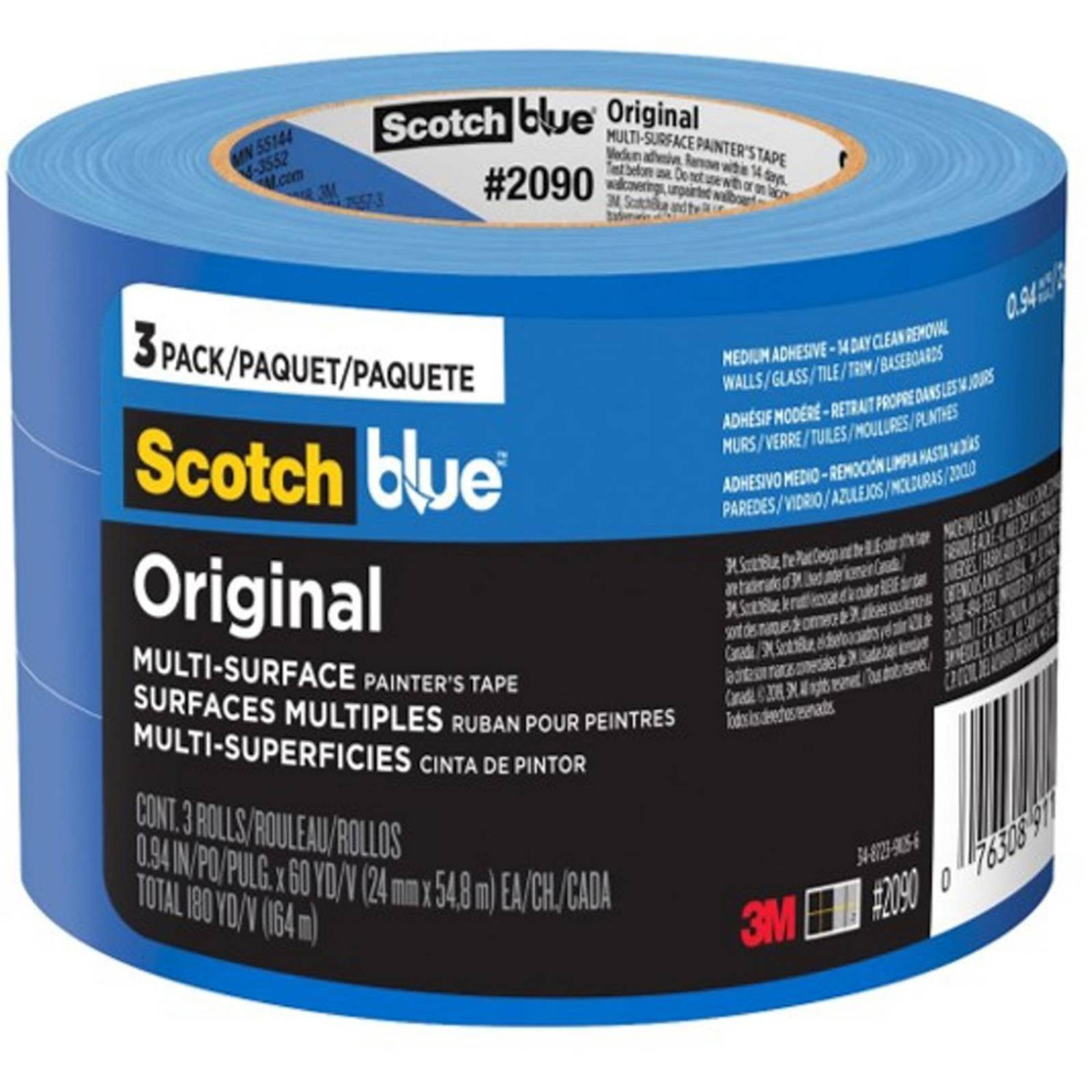 Scotchblue 3pack masking tape 24mmx55m 