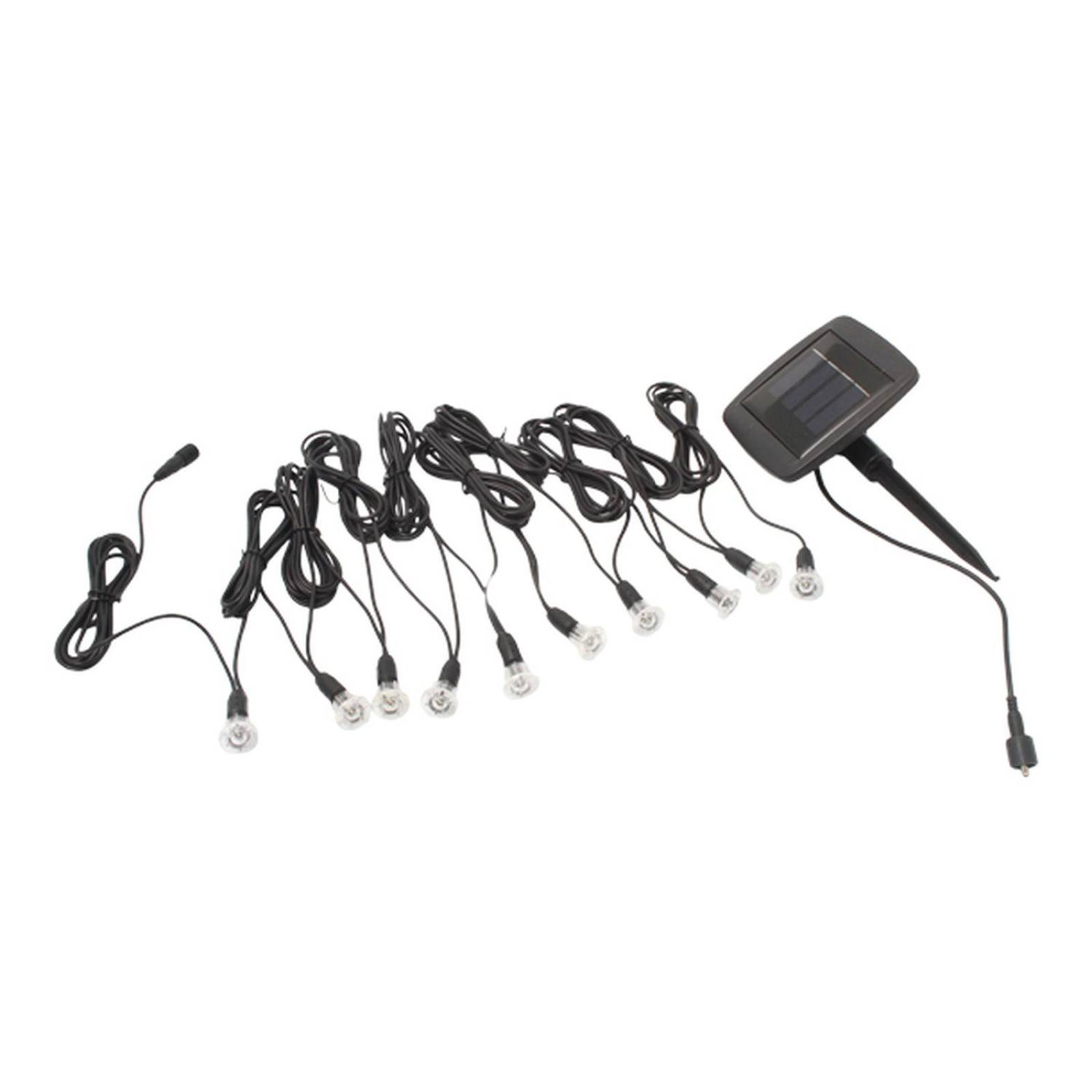 Kit 10 luces panel solar fotocelda 