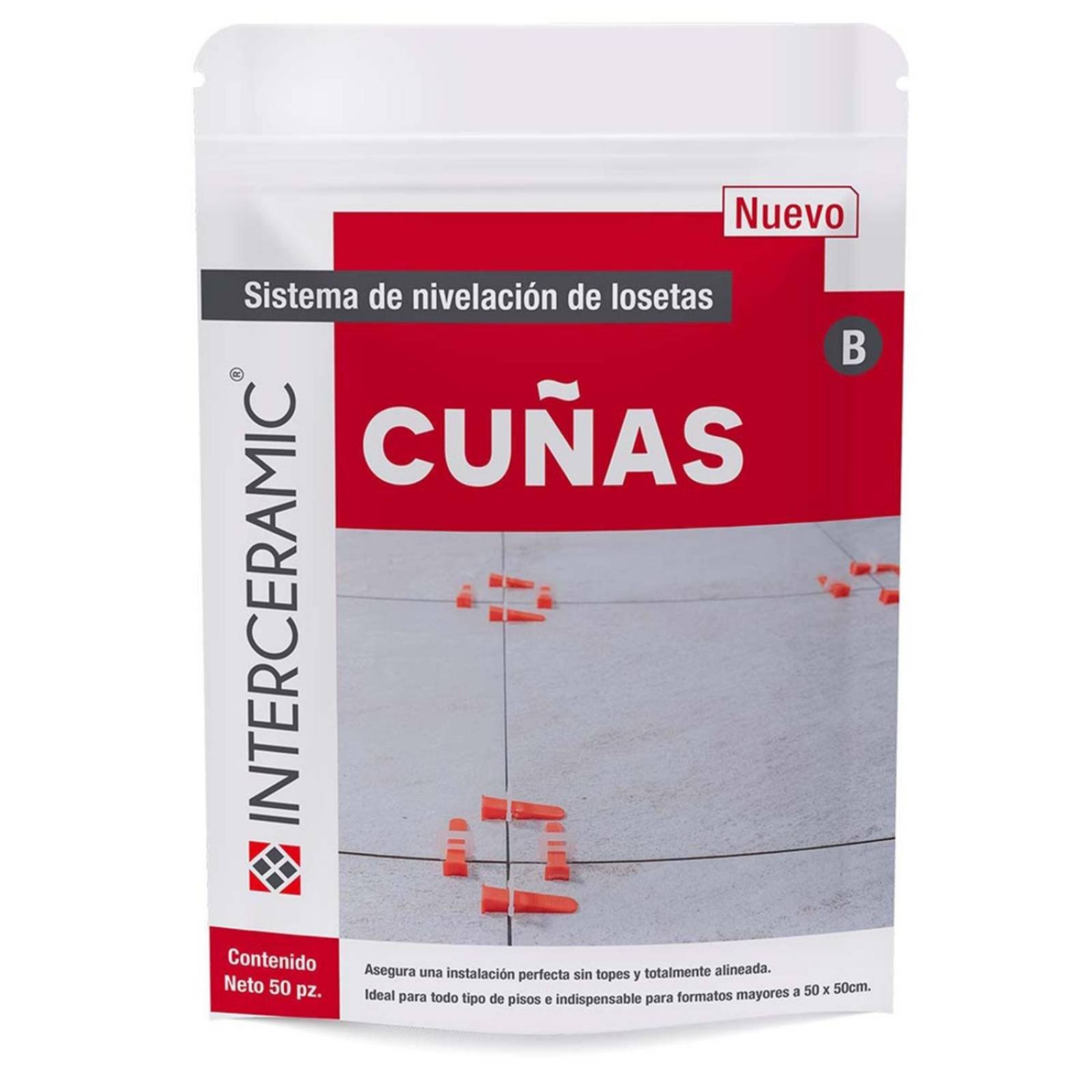 Cuñas para sistema de nivelacion de piso parte b 50 piezas