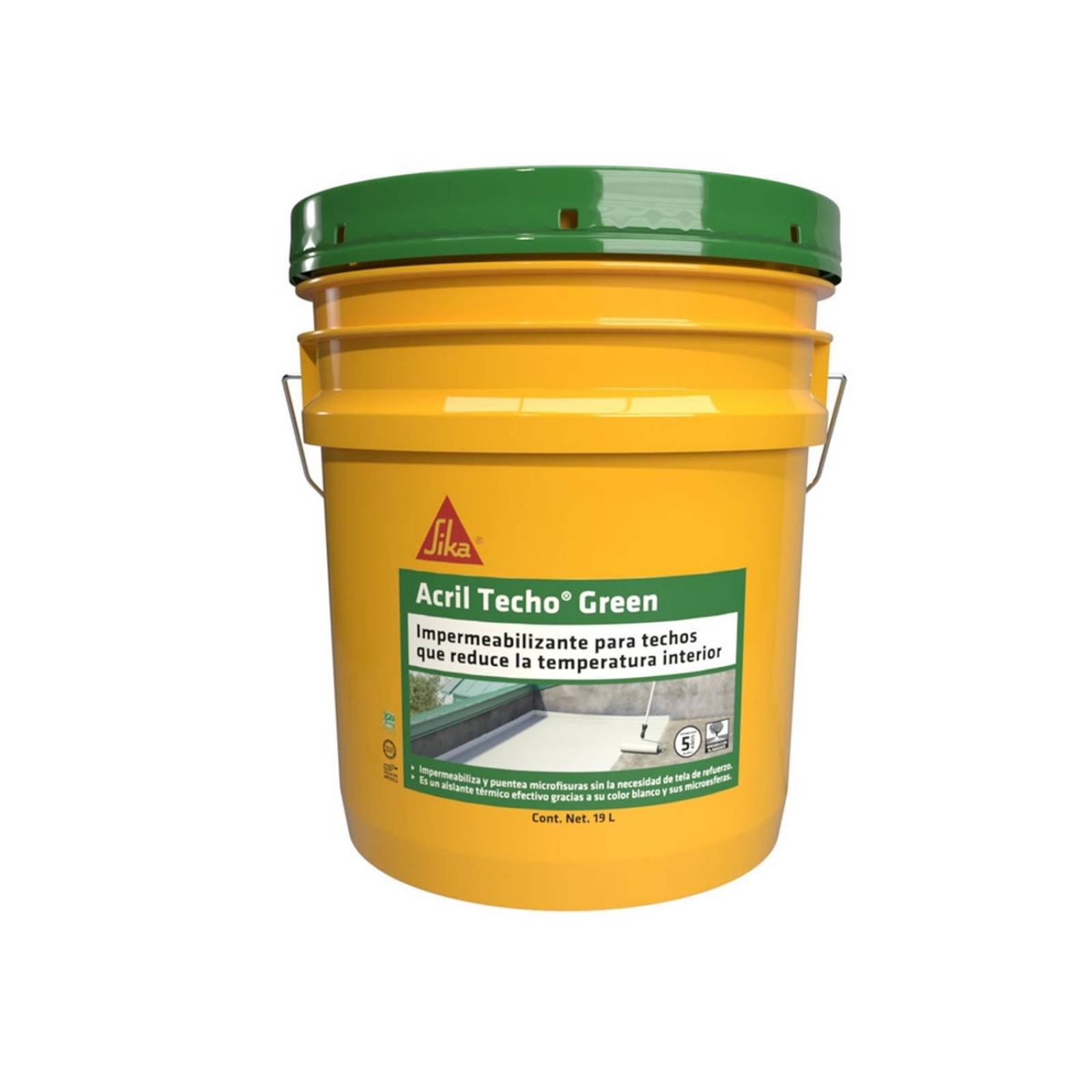 Impermeabilizante acrílico y aislante térmico blanco 5 años 19 l 
