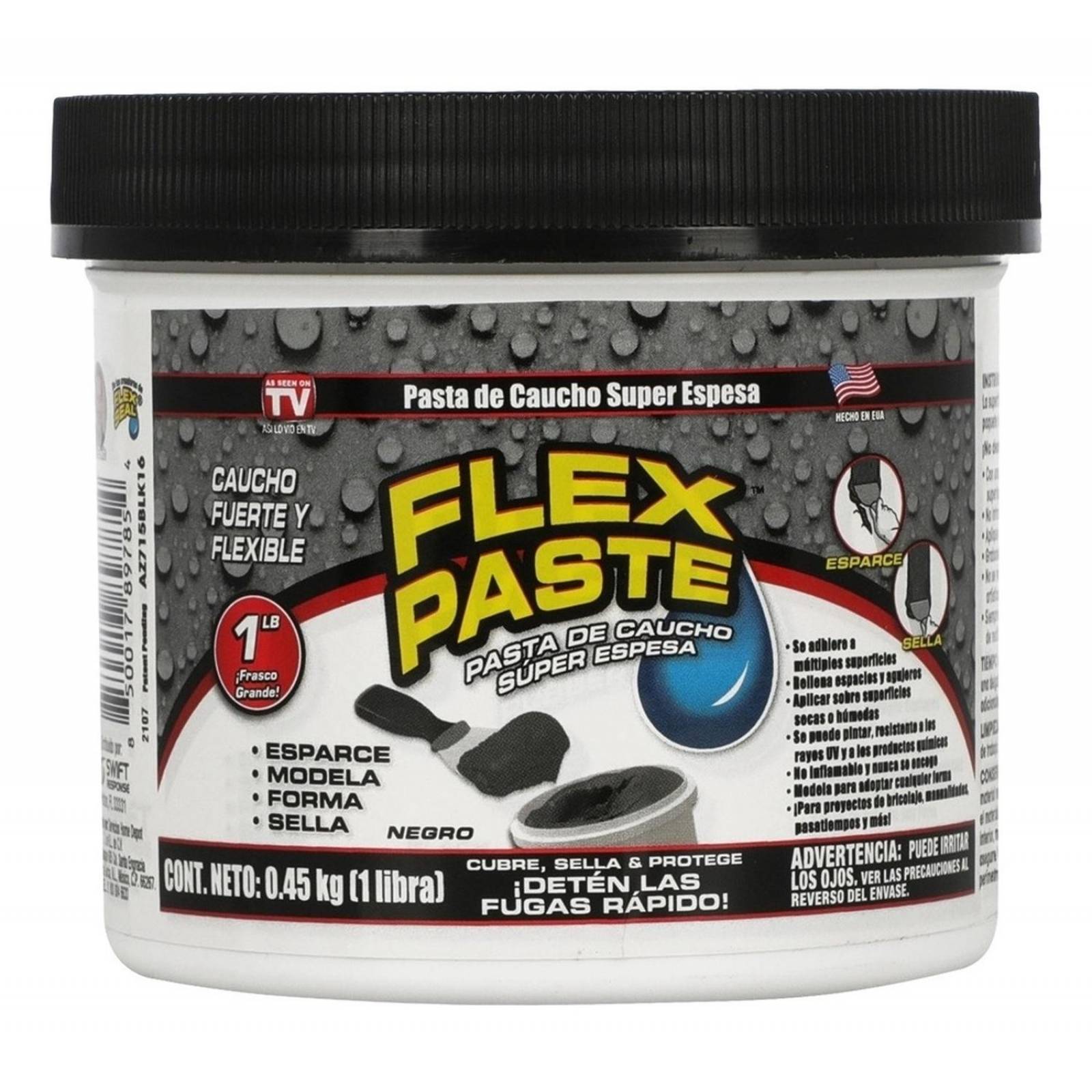 Flex Paste Pasta De Caucho Sellante 453 Ml Negro