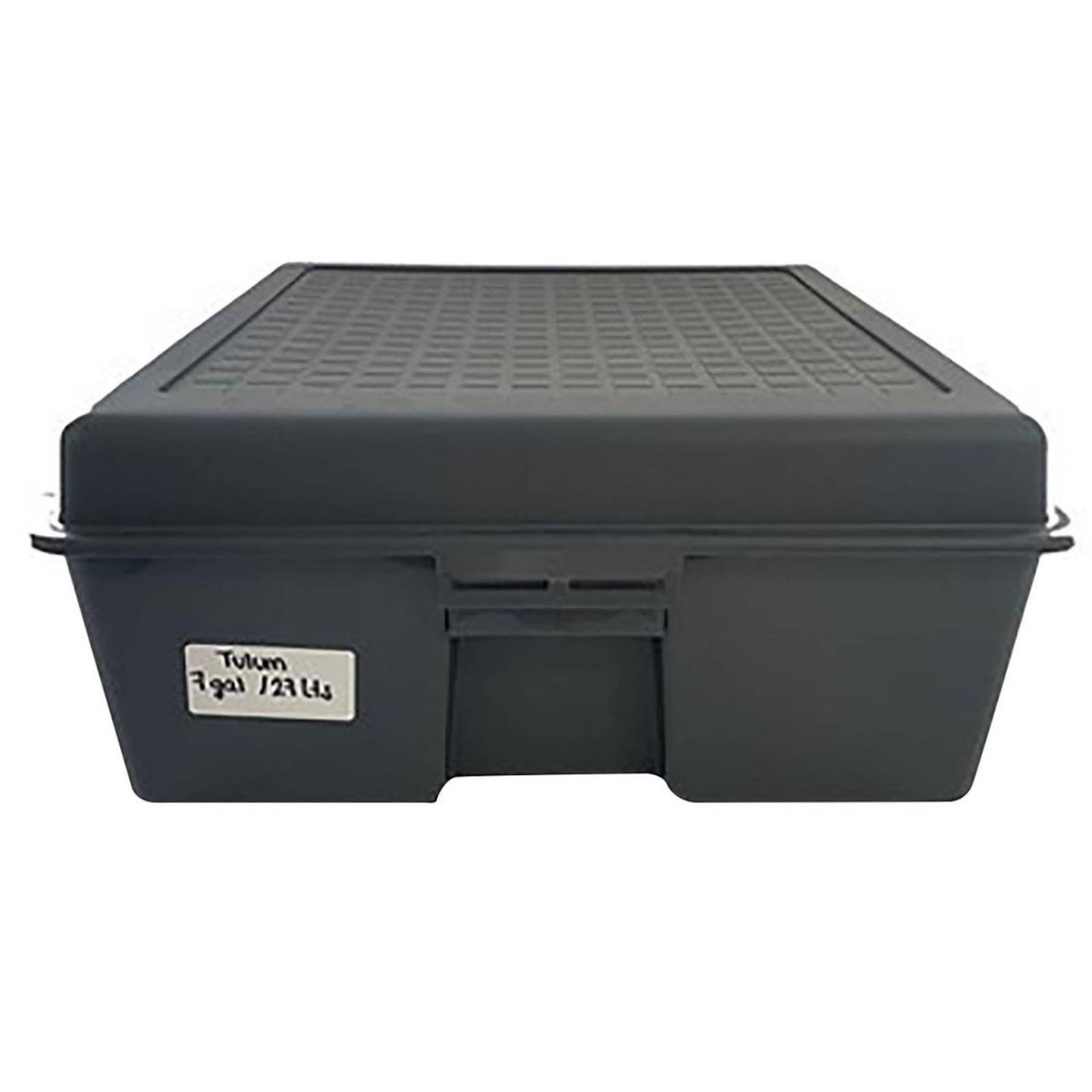 Caja de plástico cuadrada 27 l tulum con tapa gris 