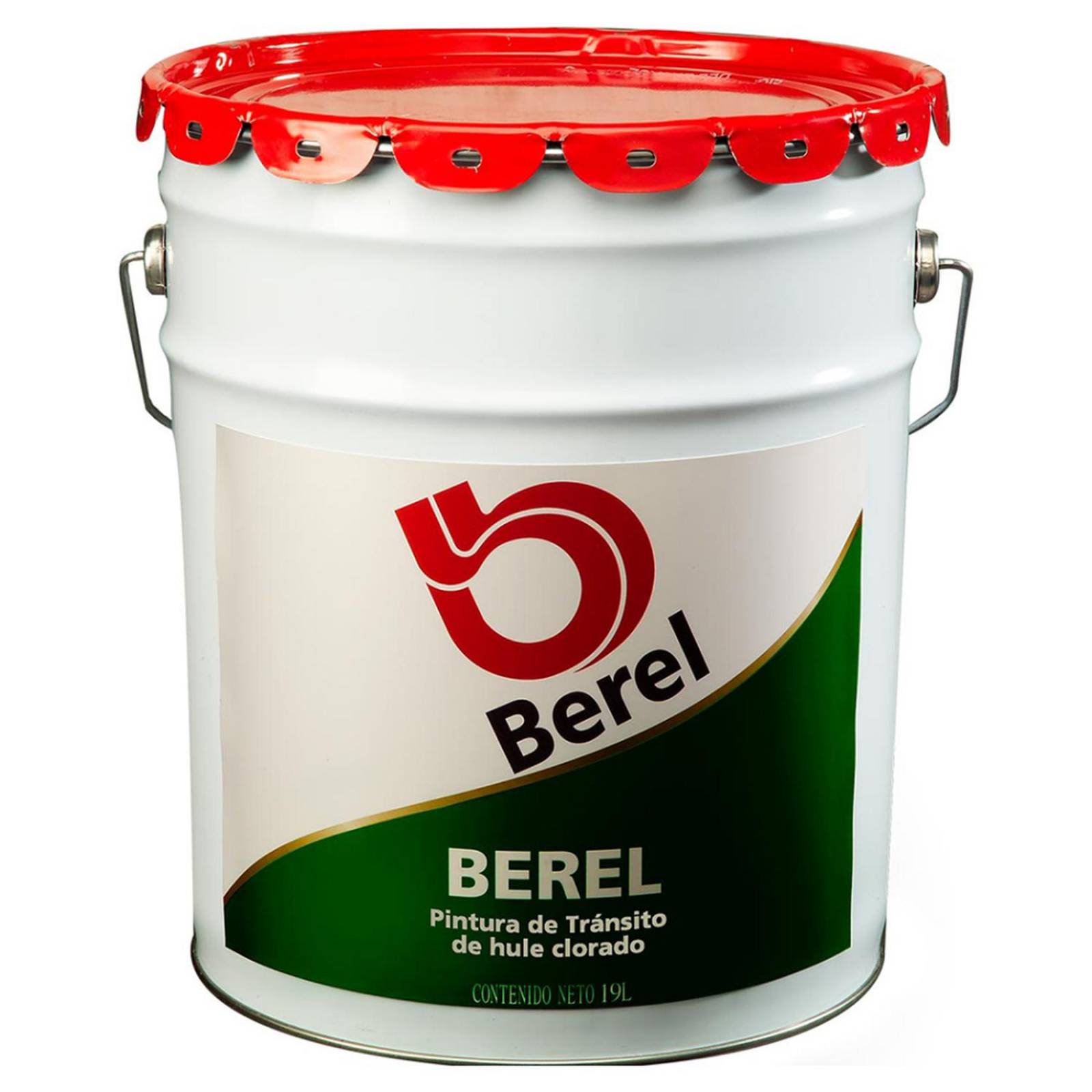 Pintura de transito de hule clorado exterior berel 19 litros mate 