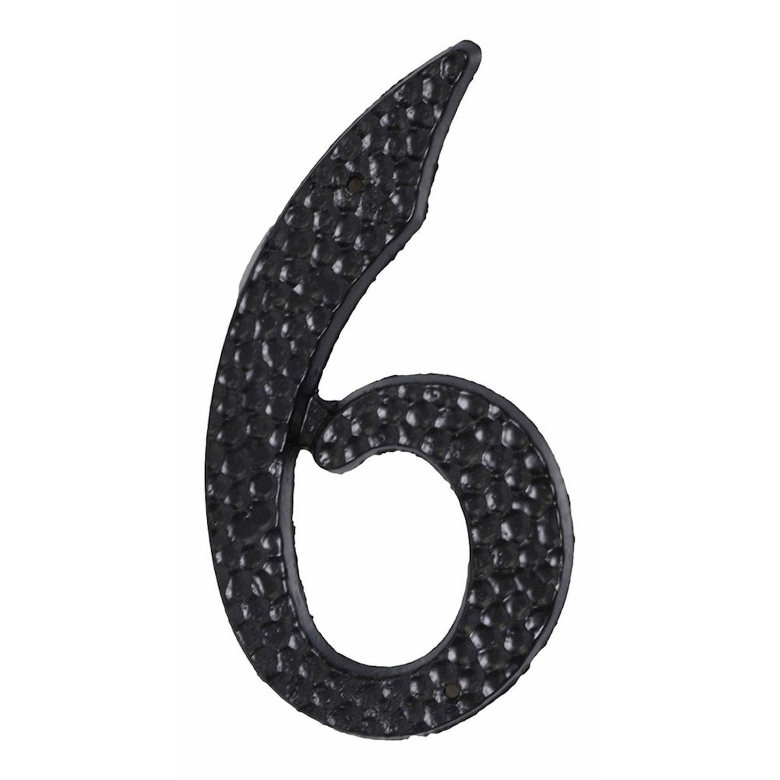 Número 6 De Aluminio De 8.89 Cm