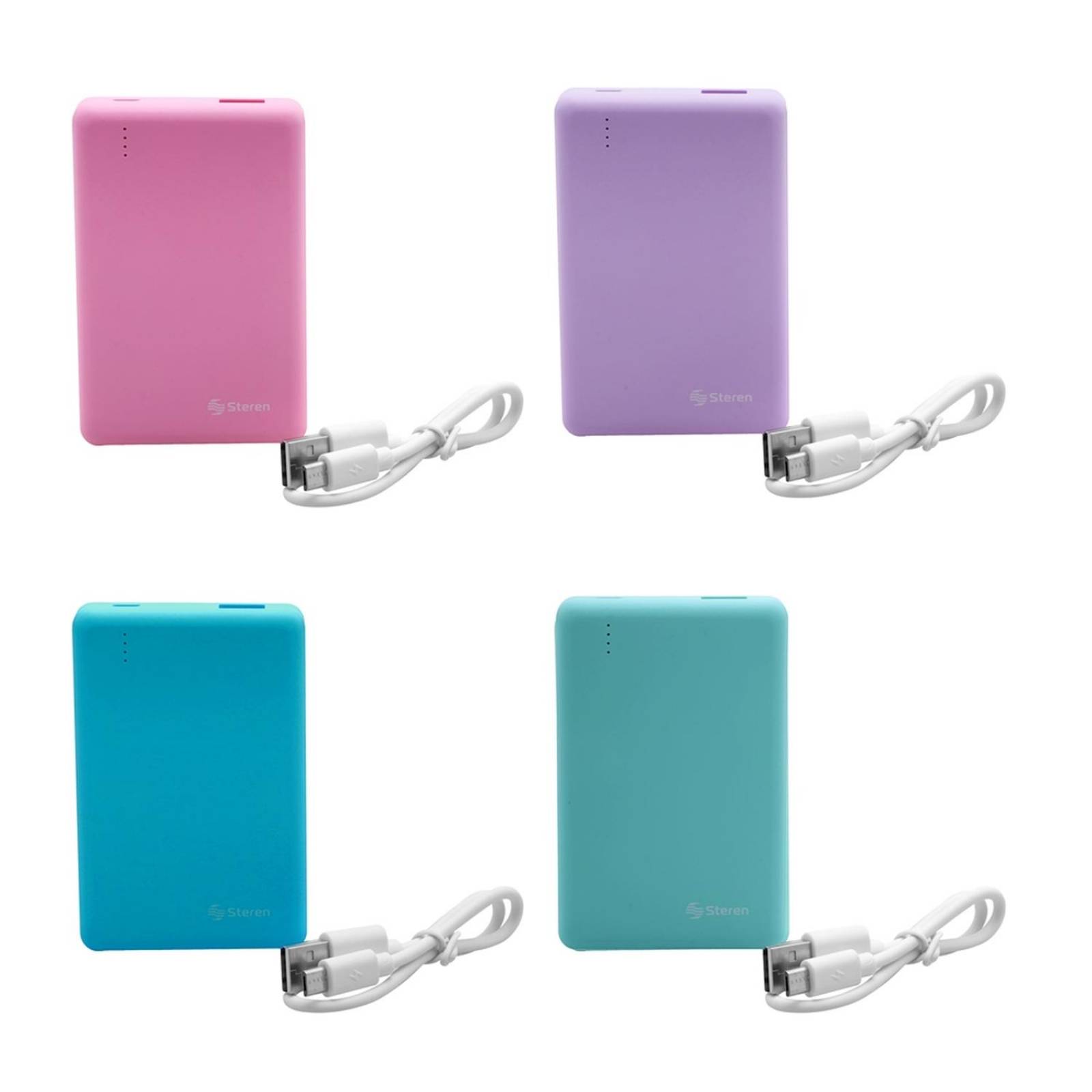 Batería de respaldo 5000 mah 9.7 x 6.2 x 0.6 cm disponible en varios colores