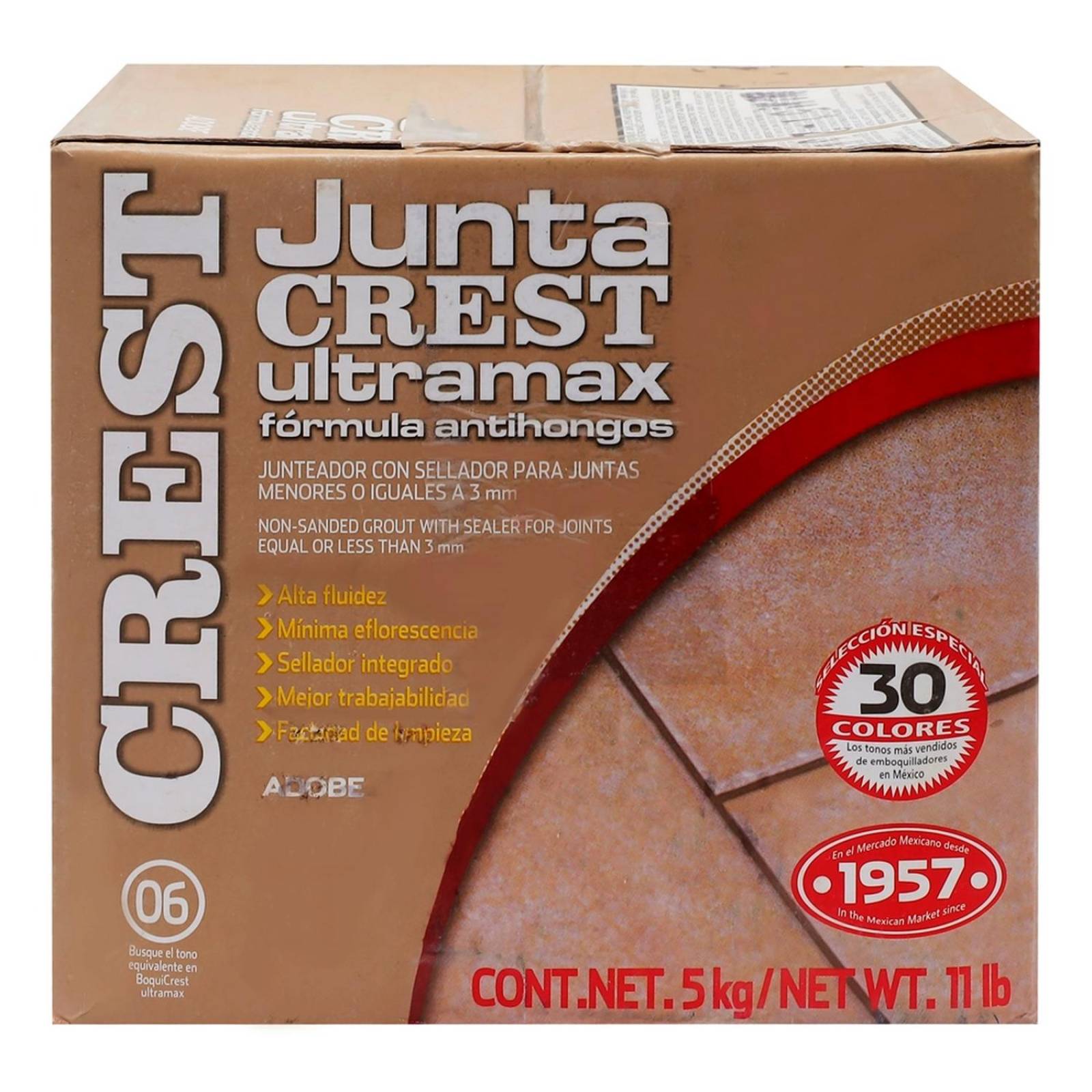 Junteador ultramax beige adobe de 5 kg 