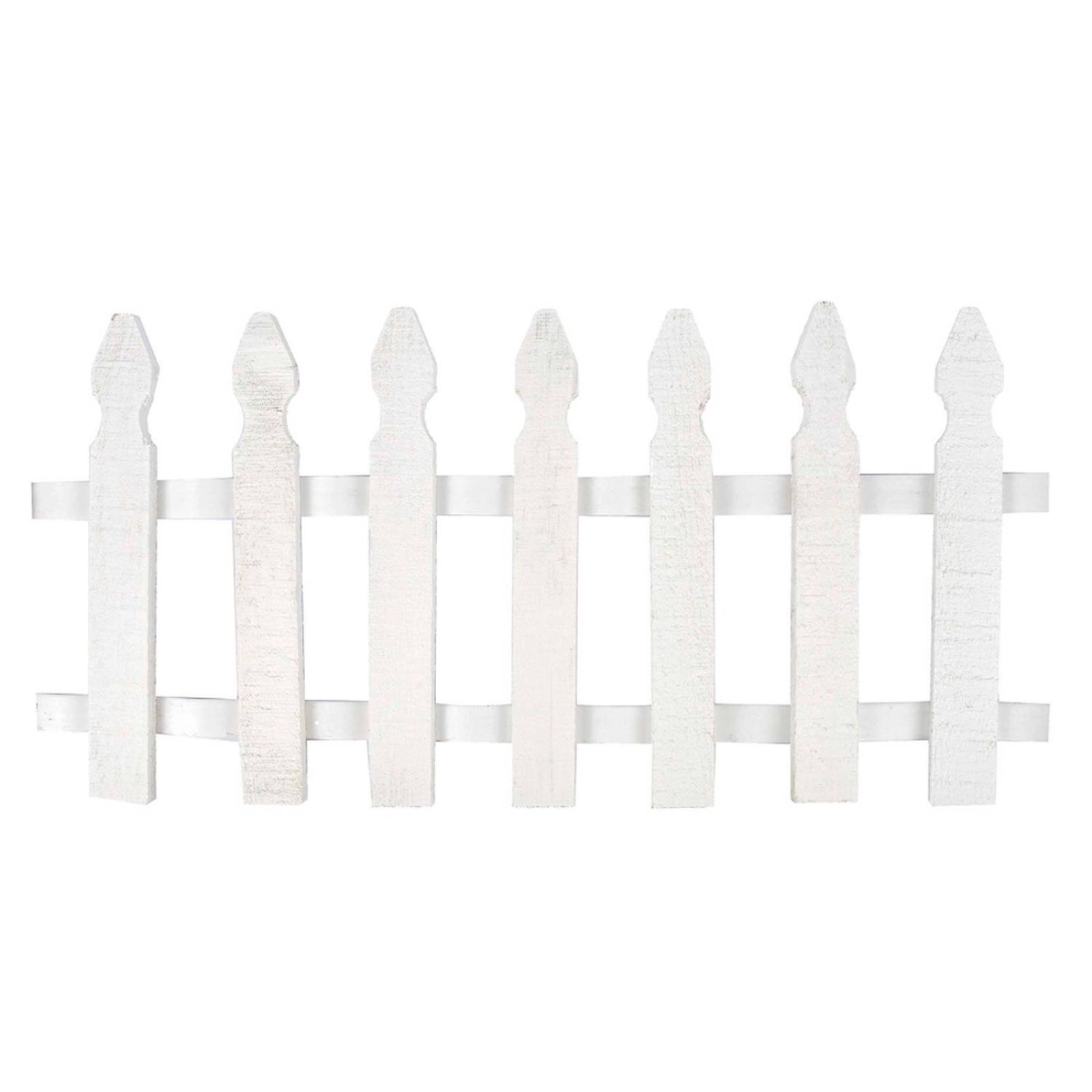 Cerca de estacas de madera blanco 29 x 180 cm