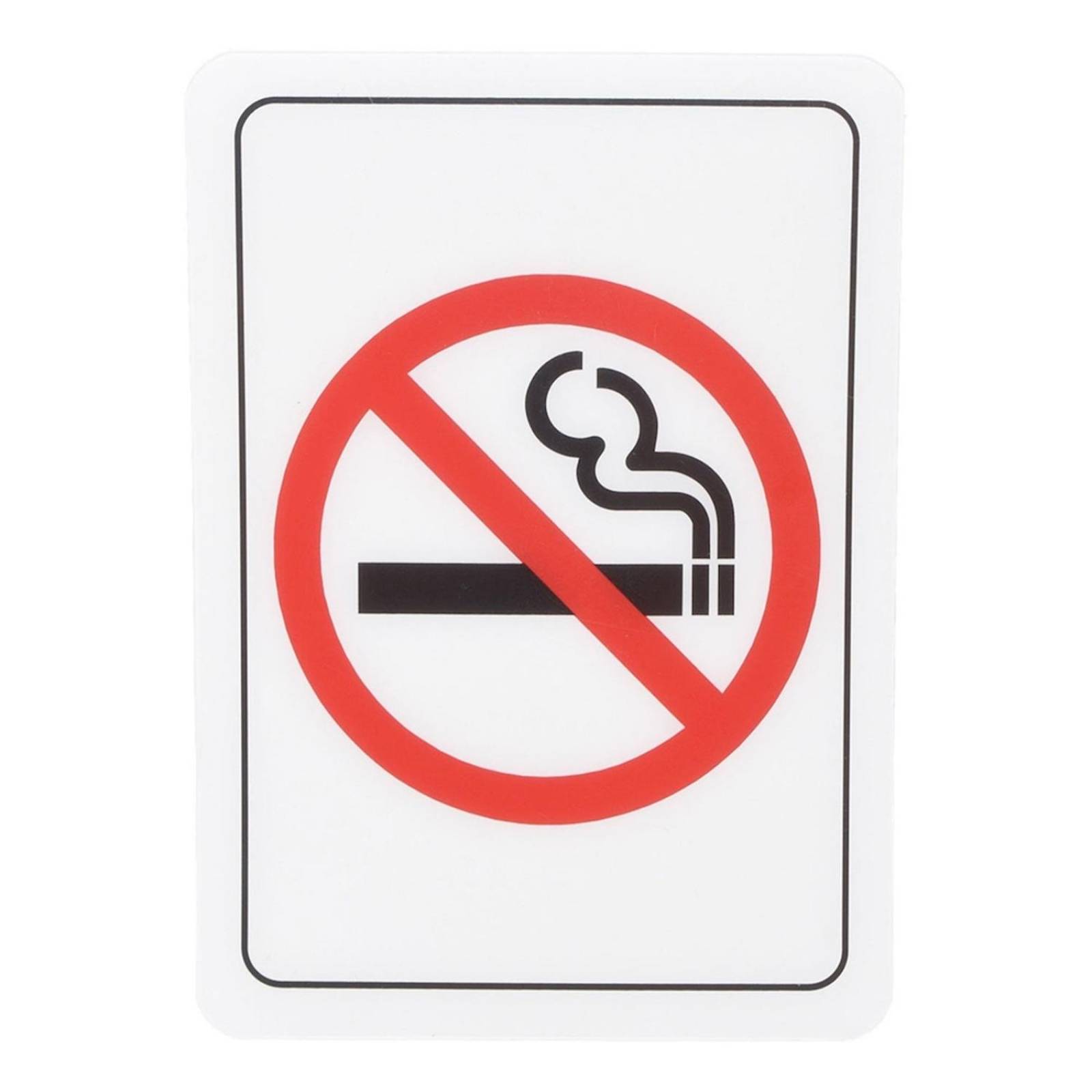 Letrero de plástico para pared no fumar 18 x 13 cm 