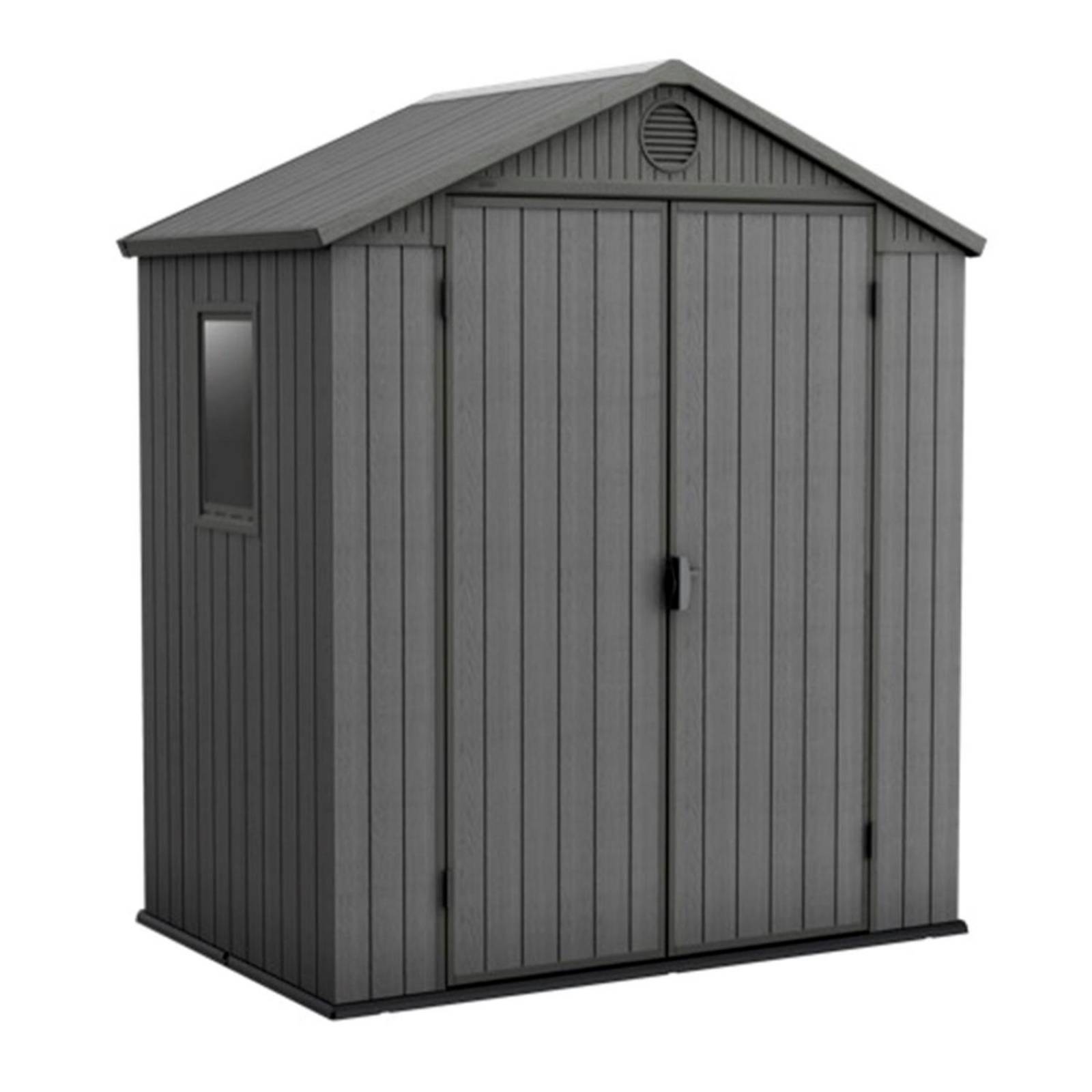 Deposito exteriores darwin 190x122x221 cm doble puerta color gris