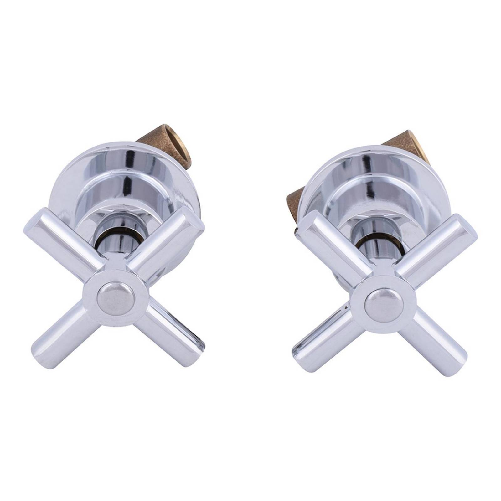 Juego de llaves para regadera cruceta plata rugo 2 piezas