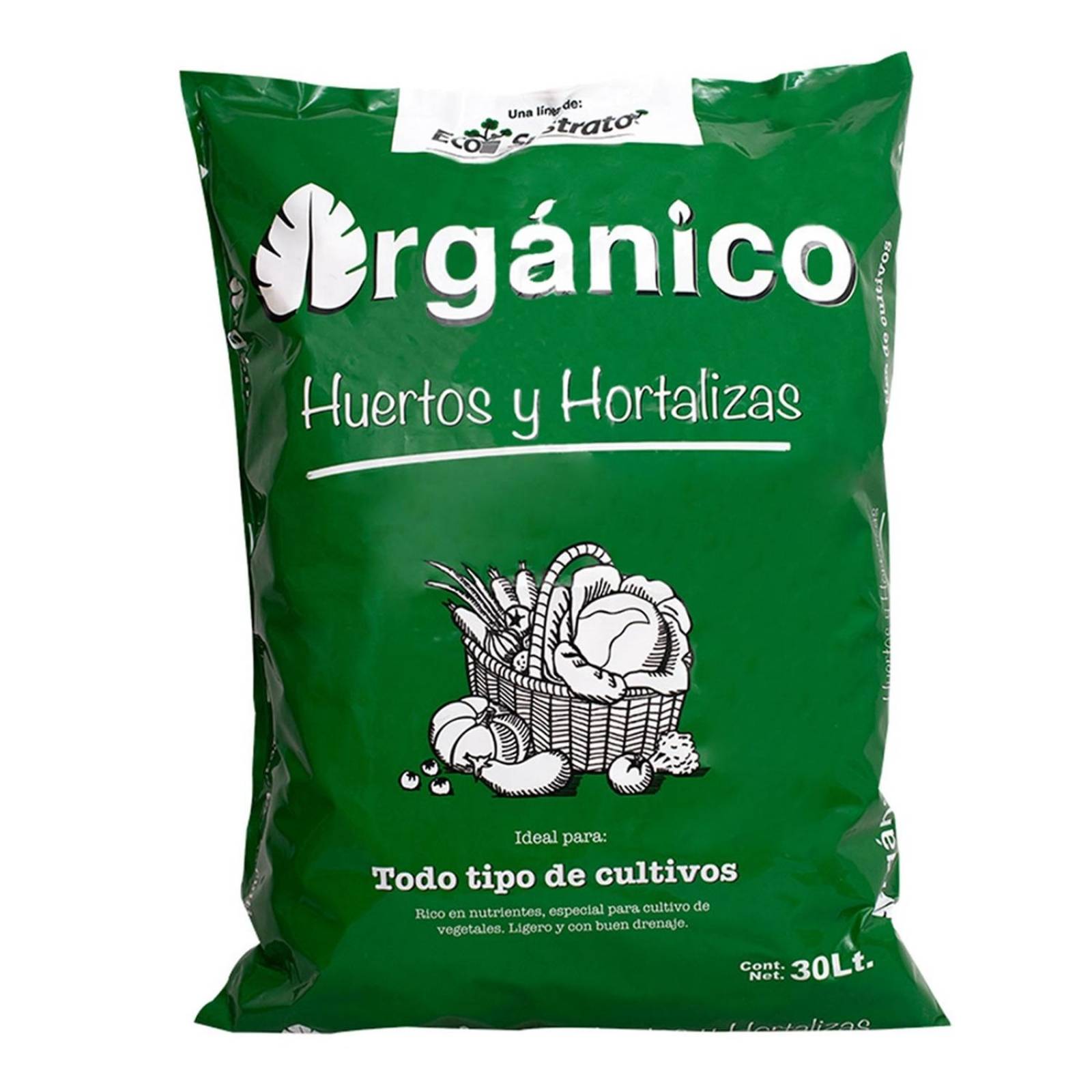 Sustrato para huertos y hortalizas 30 l eco sustrato