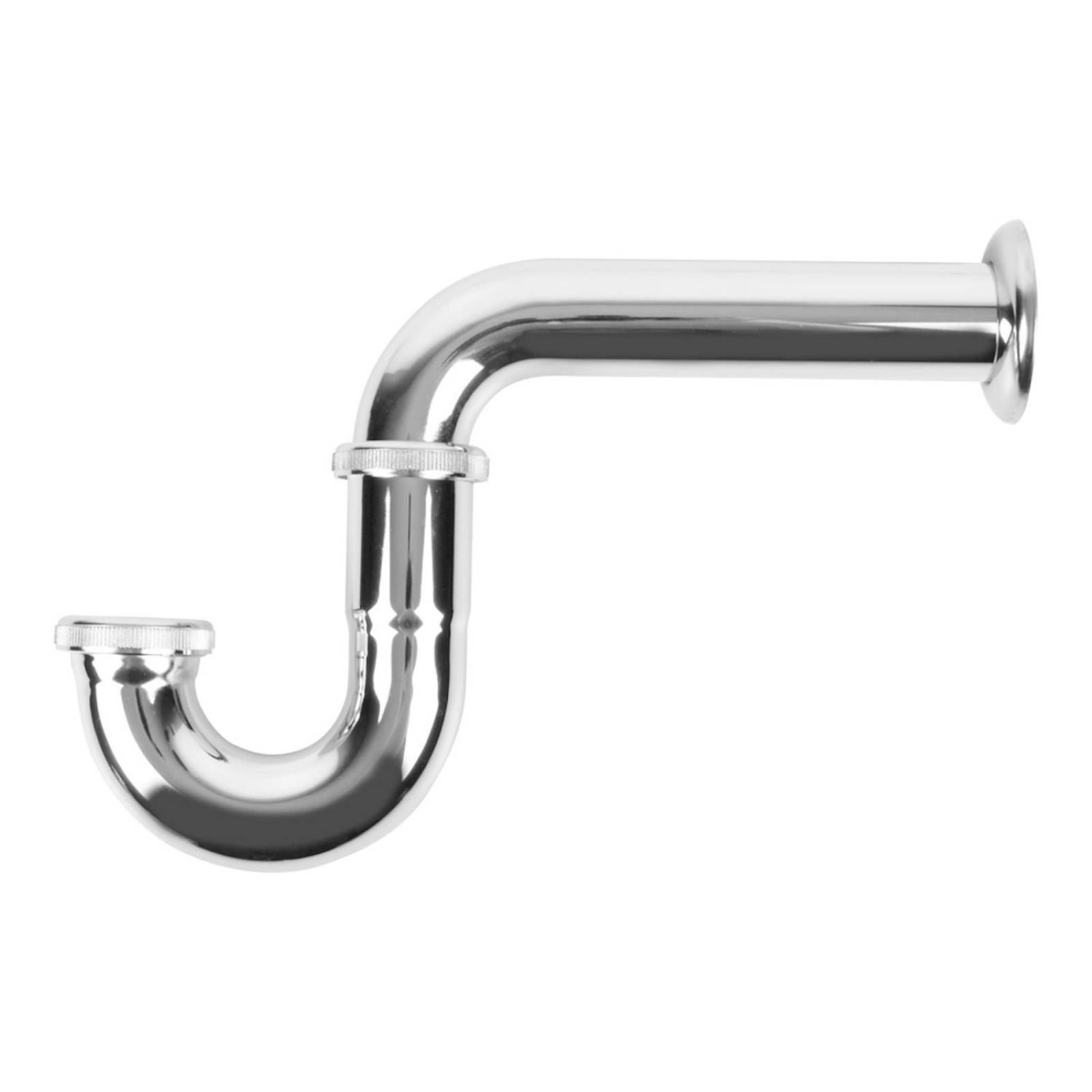 Trampa para fregadero de latón 1 1/2 de pulgada plata 