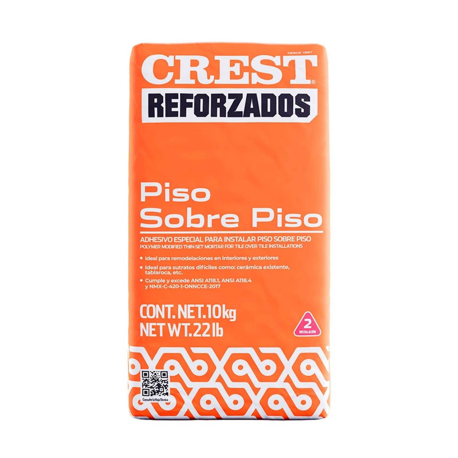 Adhesivo piso sobre piso blanco 10 kg 