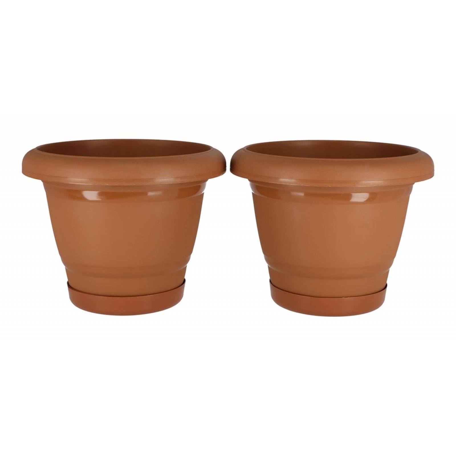 Maceta Florencia 27 X 28 Cm Café Terracota 2 Piezas 