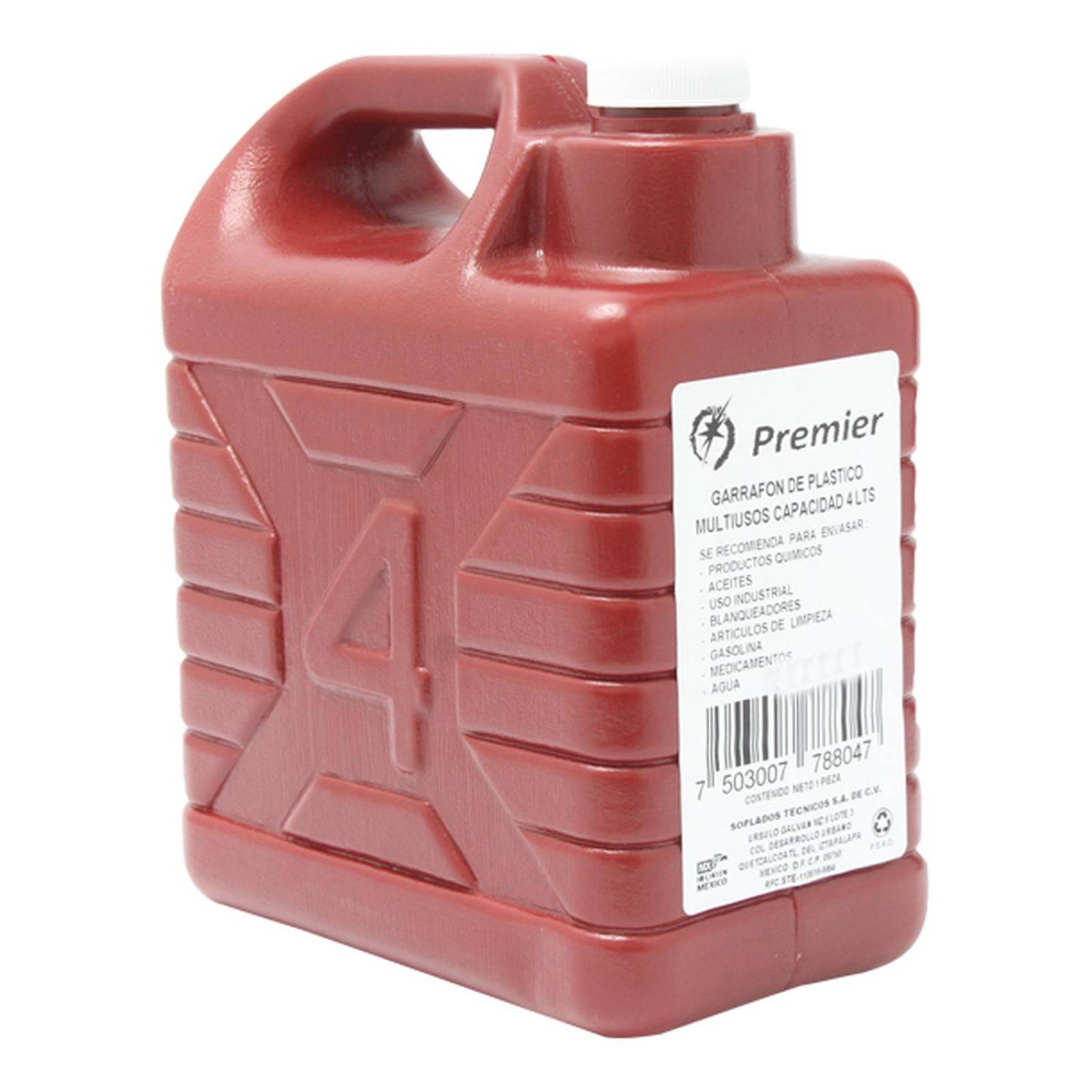 Garrafón plástico multiusos 4 l 