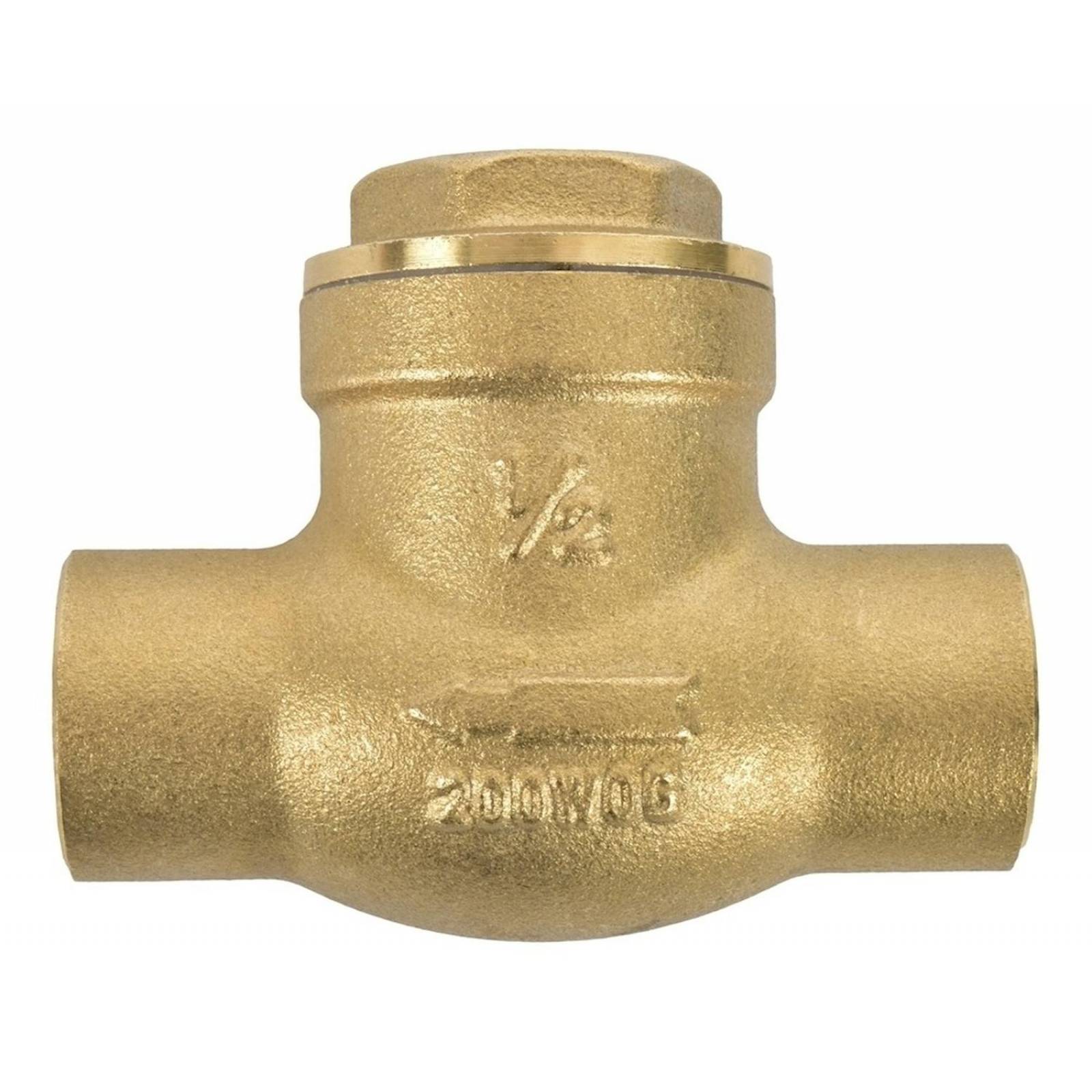 Válvula Check De Columpio 1/2 Dorado Mueller Comercial 
