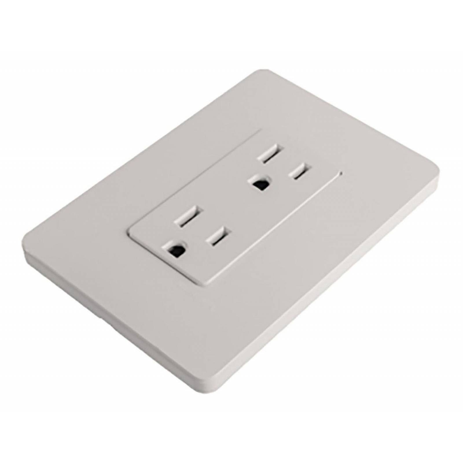 Contacto Duplex 2p+t Con Placa Unno Blanca