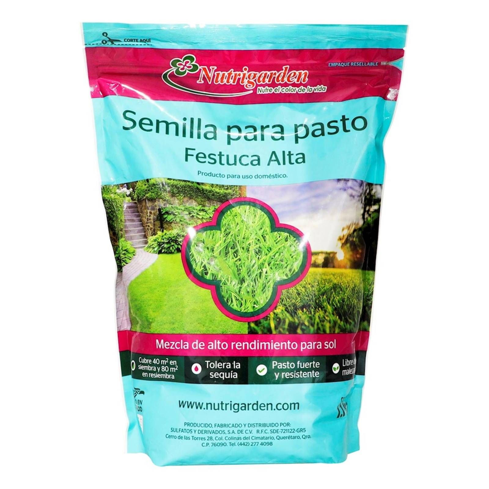 Semilla para pasto festuca alta 1.1 kg nutrigarden 