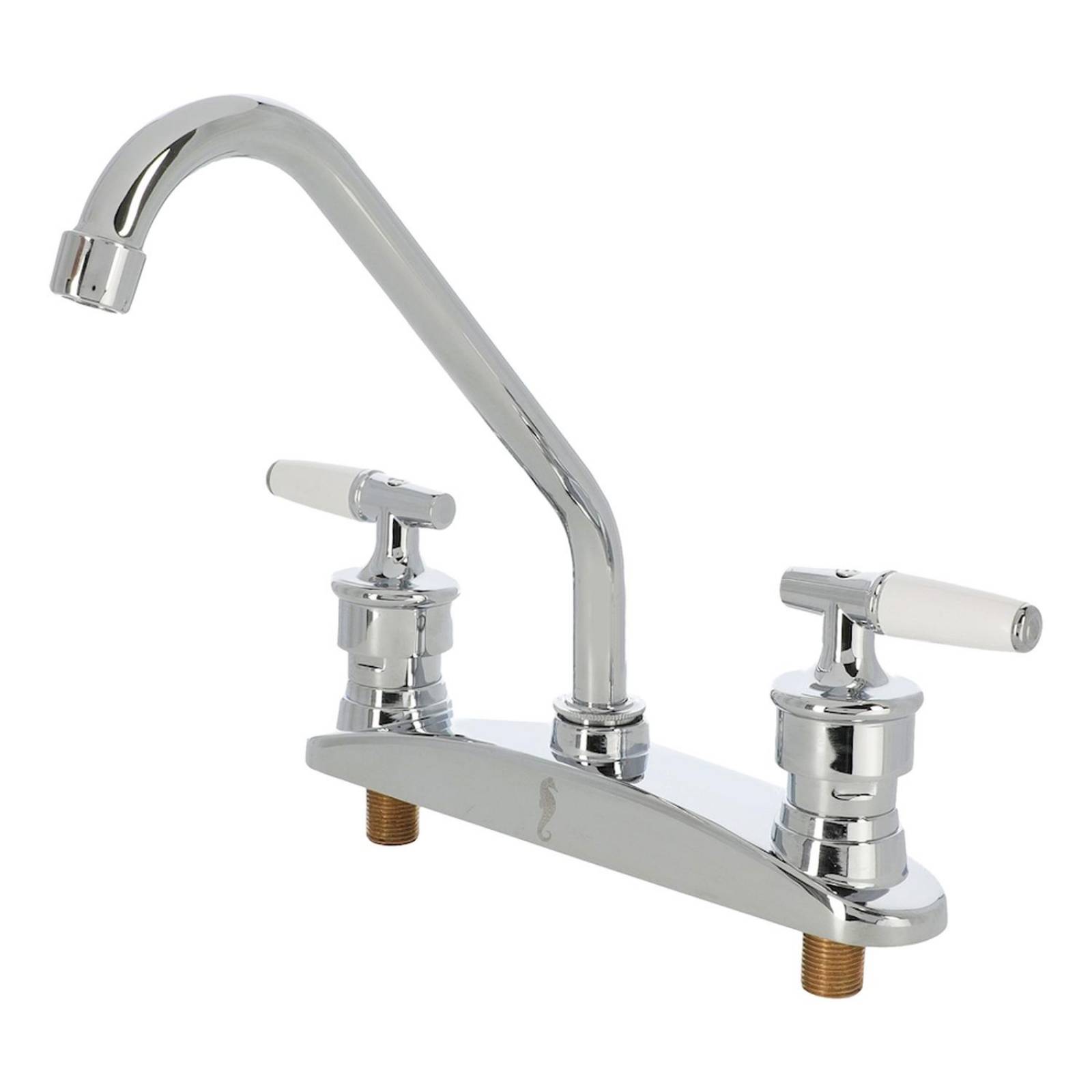 Llave mezcladora duomando para fregadero pirulí 27.8 x 24.5 x 8.1 cm cromado rugo 