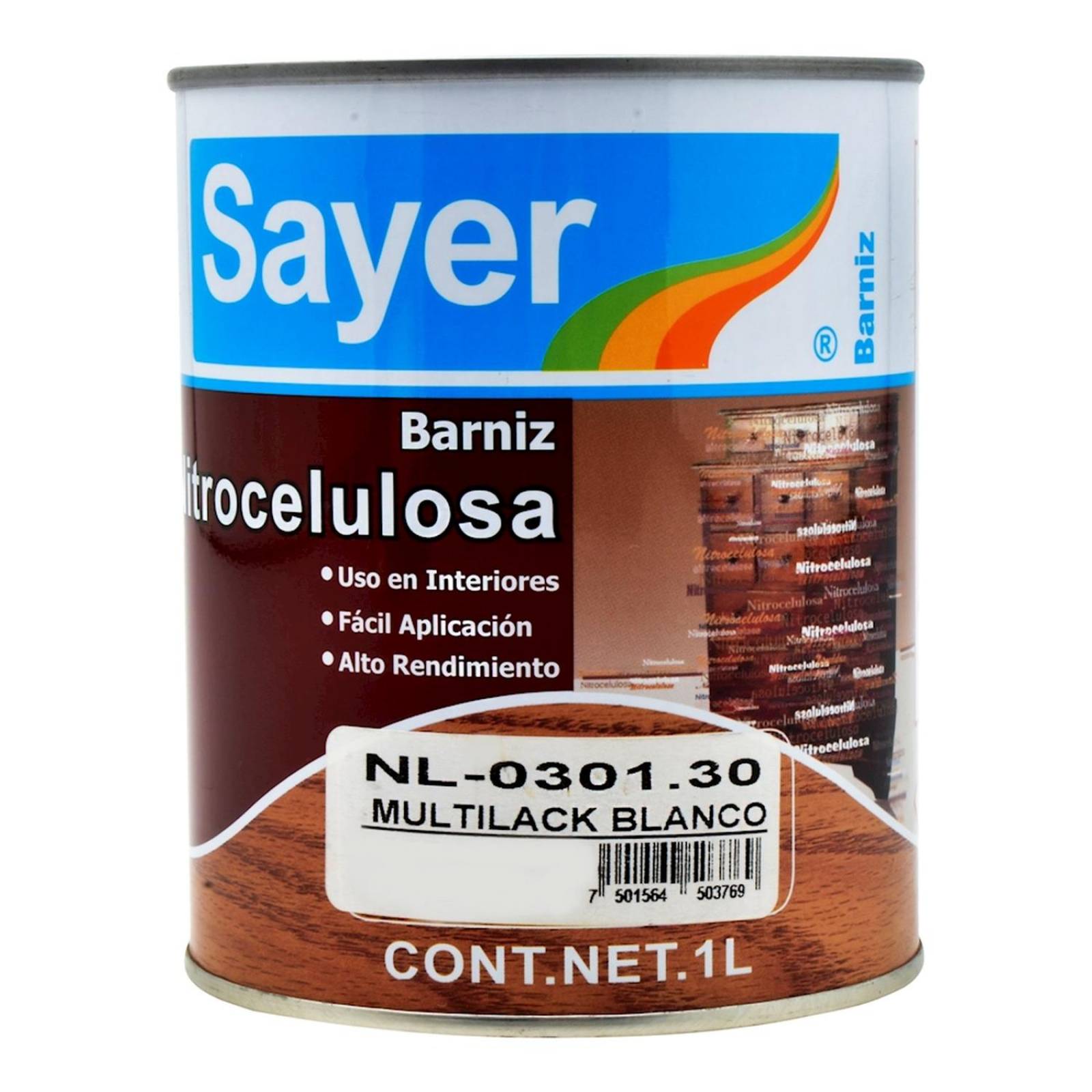 Barniz multilack para madera 1 l blanco