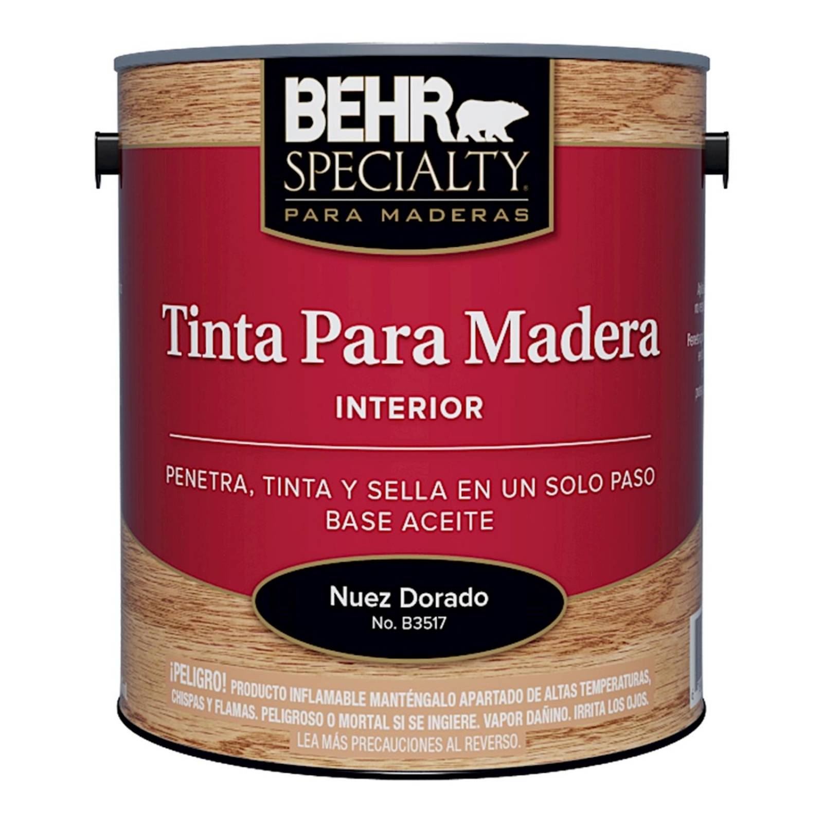 Tinta para madera 946 ml nuez dorado 