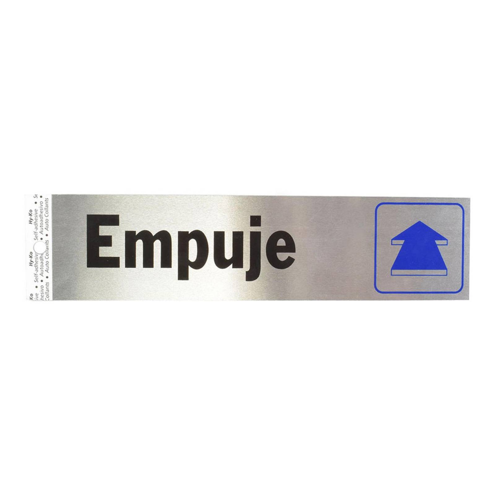 Letrero de aluminio para pared empuje" de 20.3 x 5.1 cm