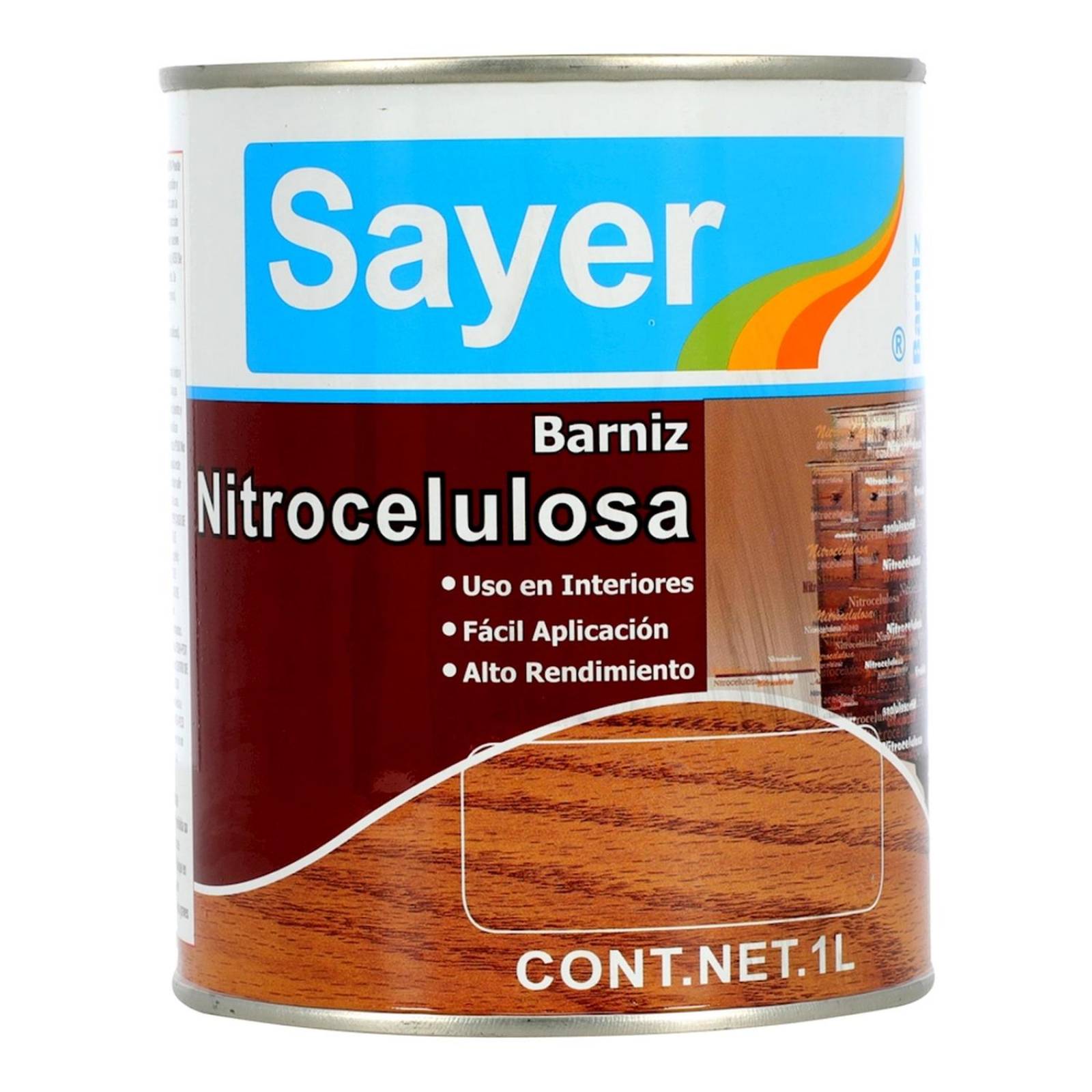 Laca nitrolaca directa de 1 l transparente