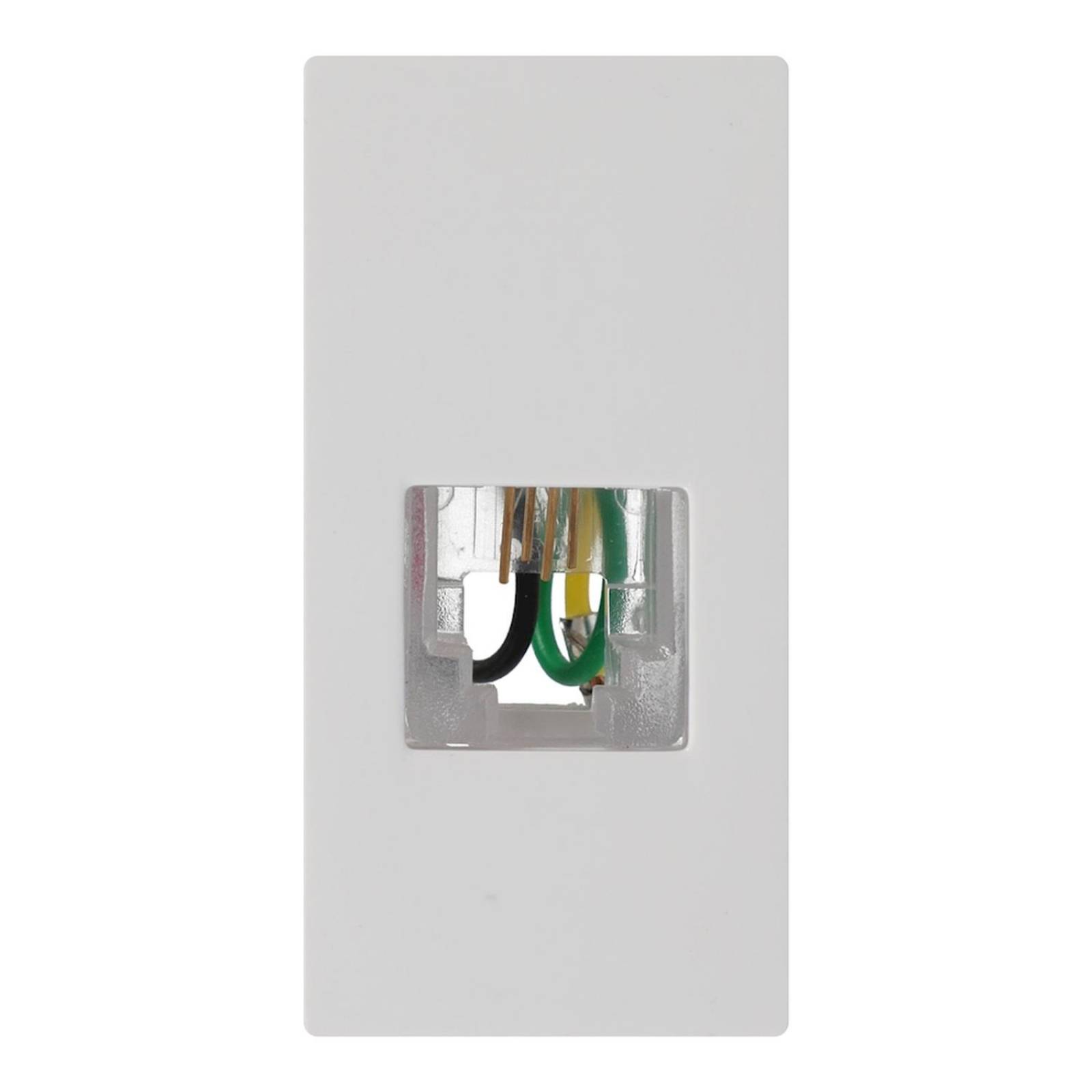 Toma telefonica rj11 blanco de 4 hilos 