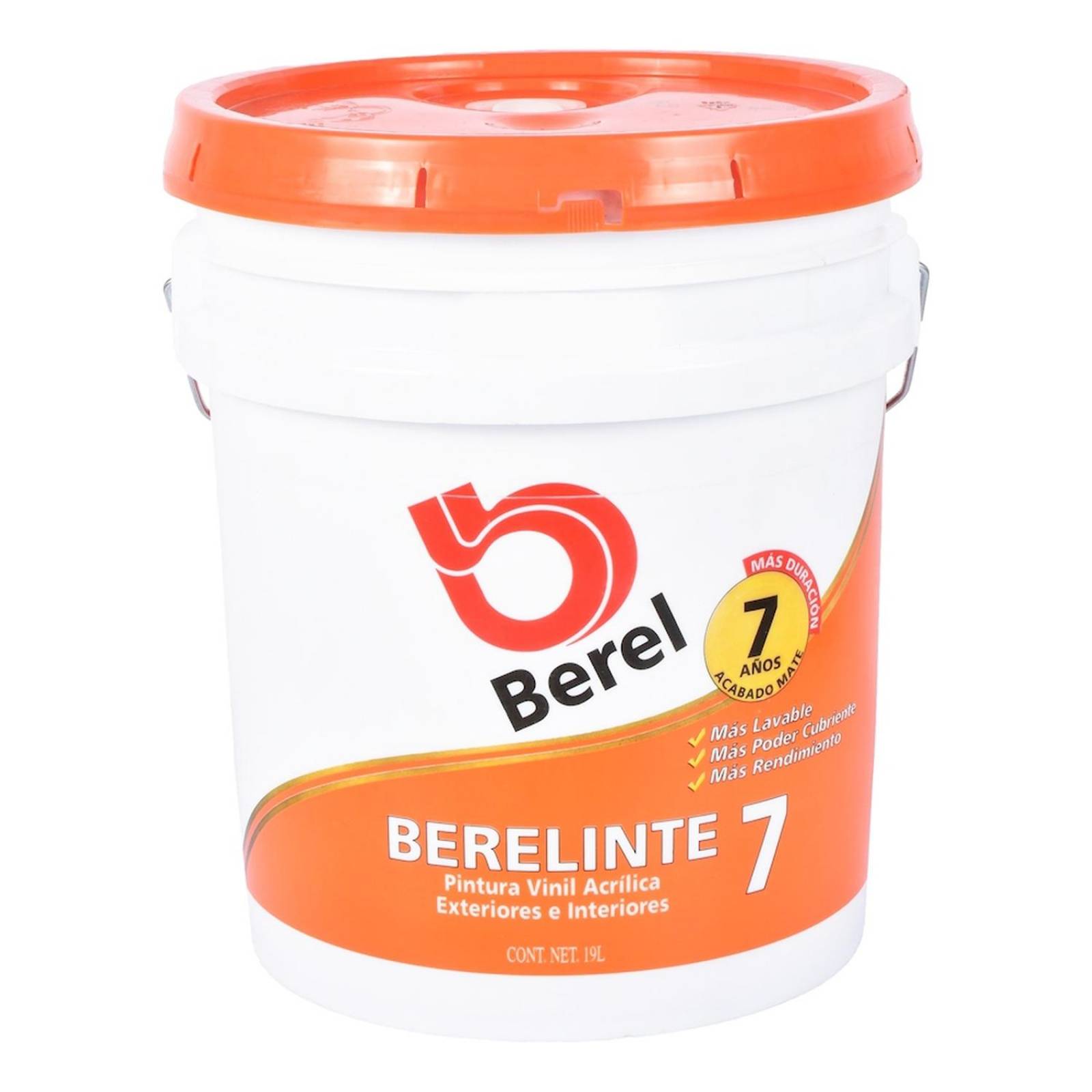 Pintura vinil acrílica berel base pastel blanco 19 l 