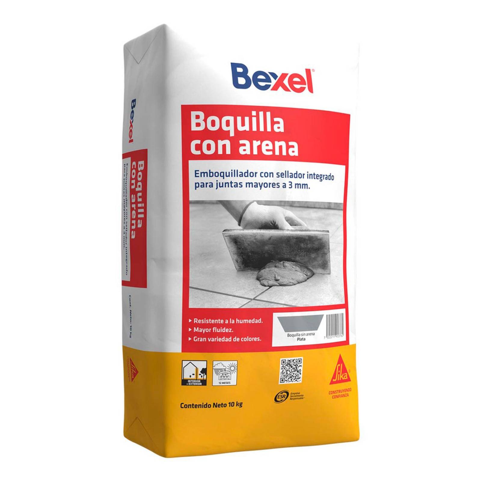 Boquilla con arena color gris perla 10kg 