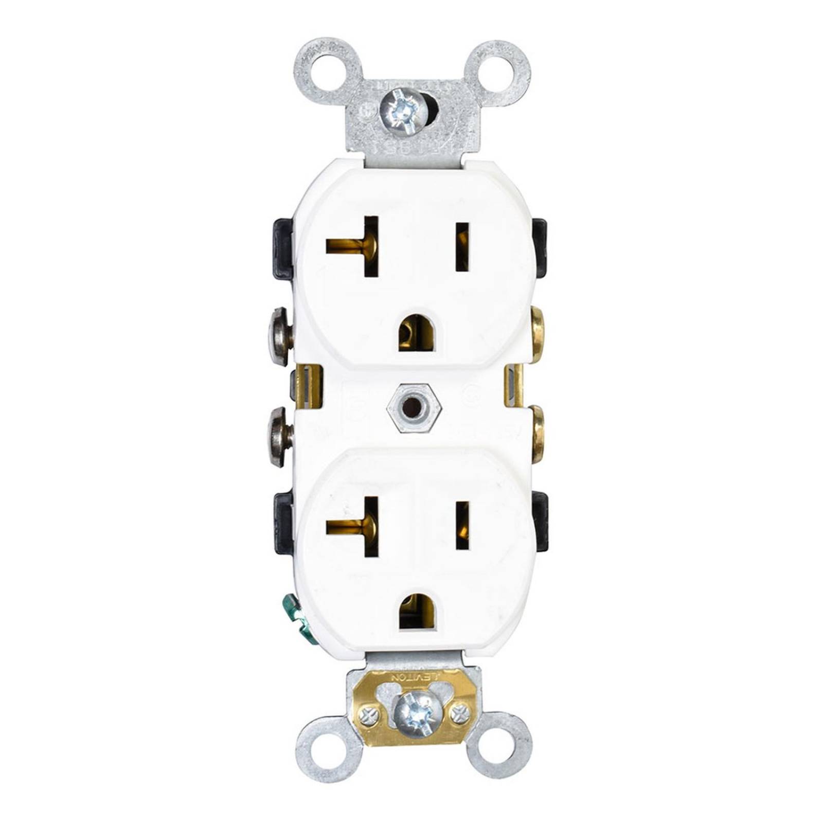 Contacto dúplex de 20 amperes blanco 