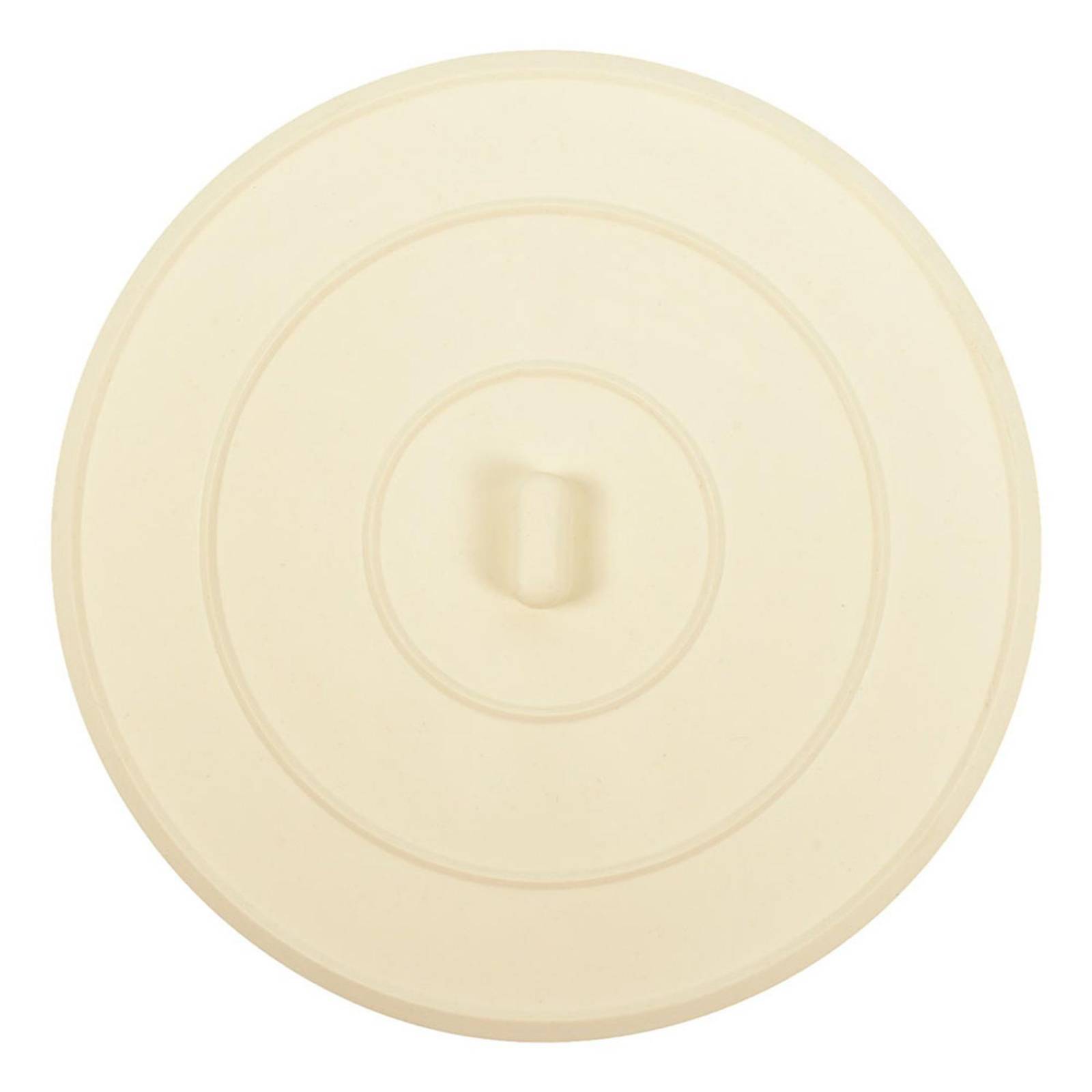 Tapón plano universal de hule de 13 cm beige 
