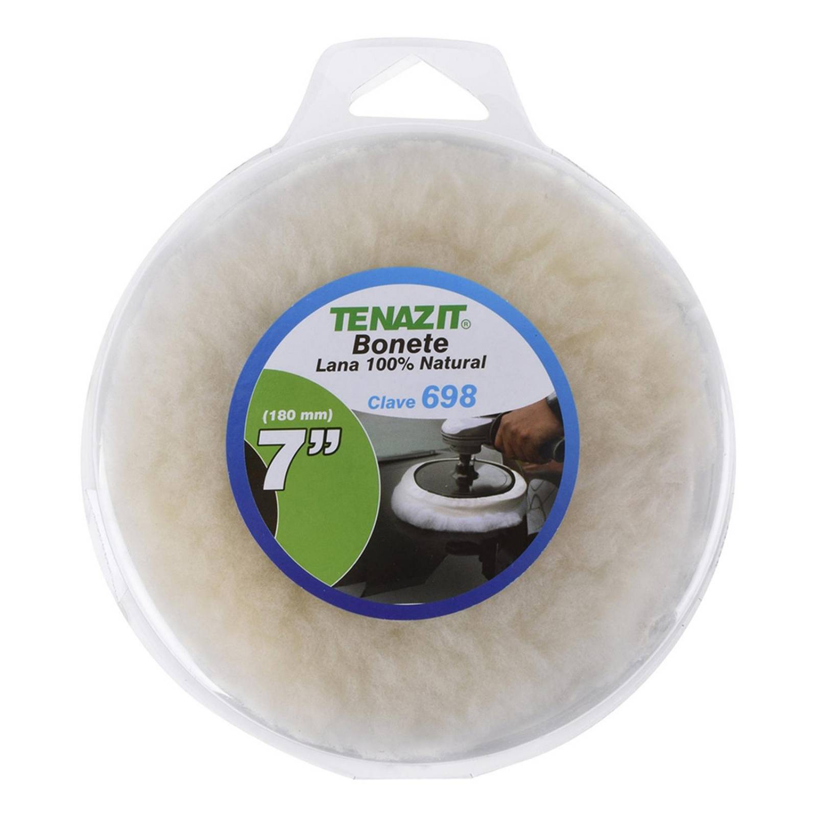 Bonete de 7 pulgadas blanco